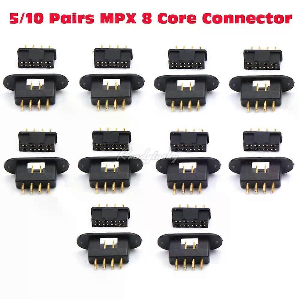 5/10 Pairs MPX 8 Core Connector Male & Female Multiplex 8 Pin Plug for Signal Transmission & Low Current Drive Connecting