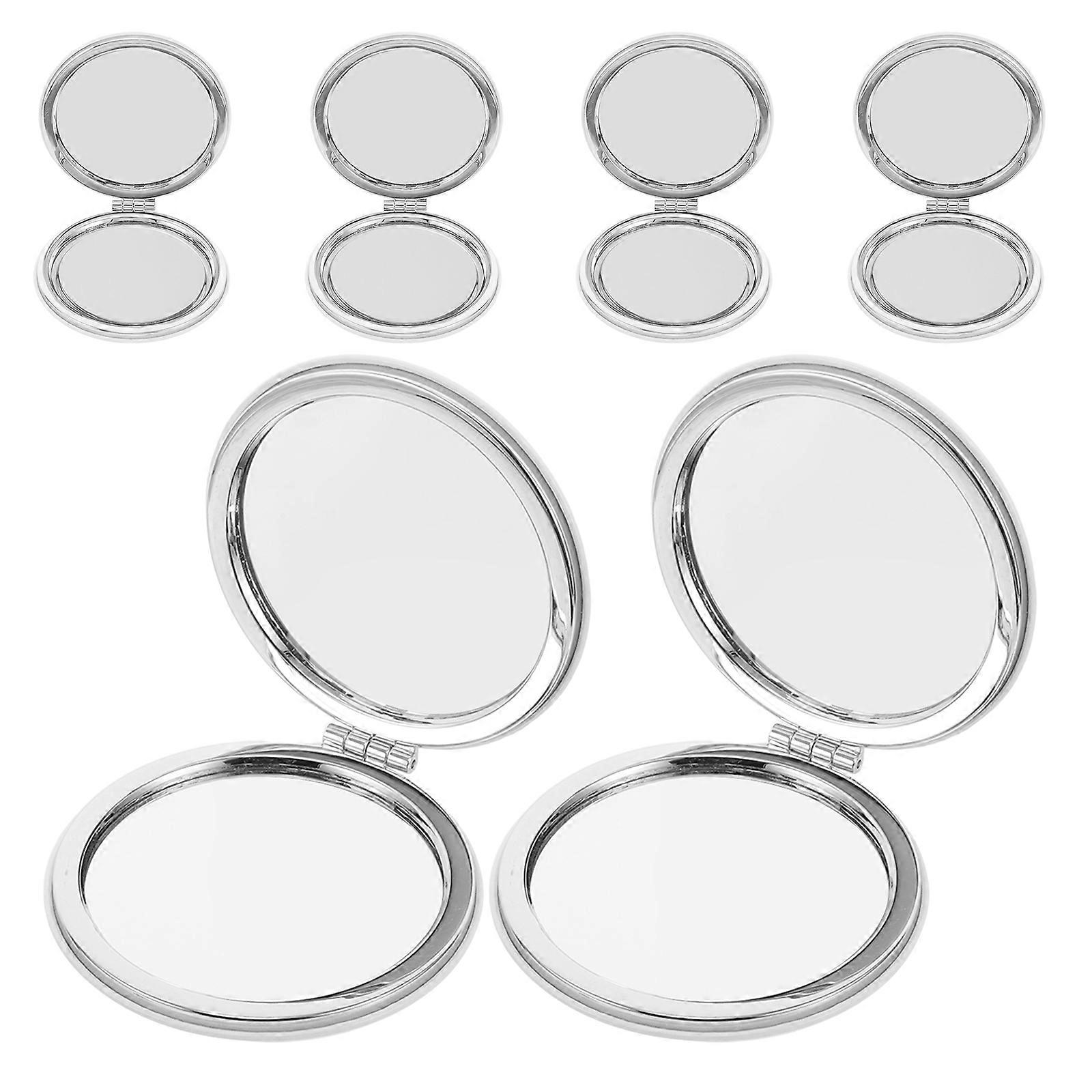 6pcs Portable Folding Mirror Compact Double Sided Handheld Makeup Mirror for Purse Travel Eyebrow Grooming Space Efficient Design