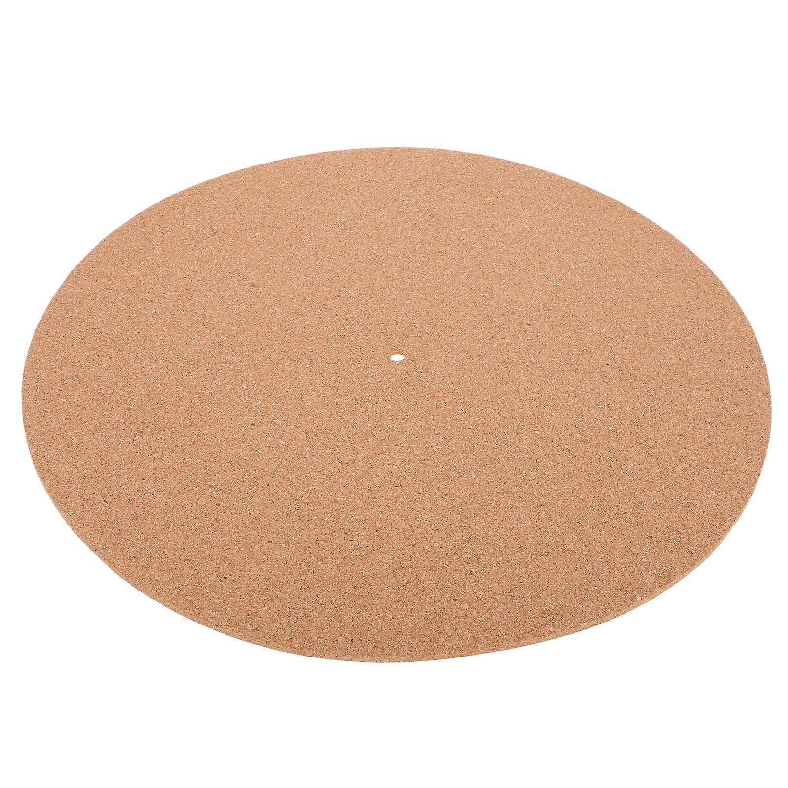 Cork Turntable Mat for Vinyl Record Players Light Brown Protective Anti Vibration 12 inch diameter