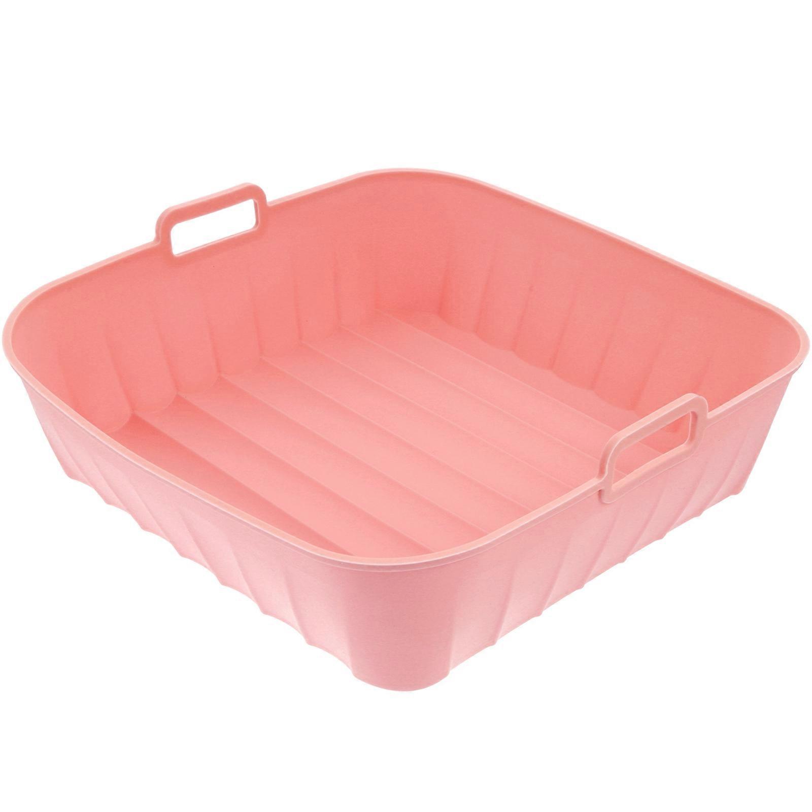 Creative Baking Liner Silicone Pot Non-Stick For Home Cooks Pink 23.5X23.5X6CM 1Pcs