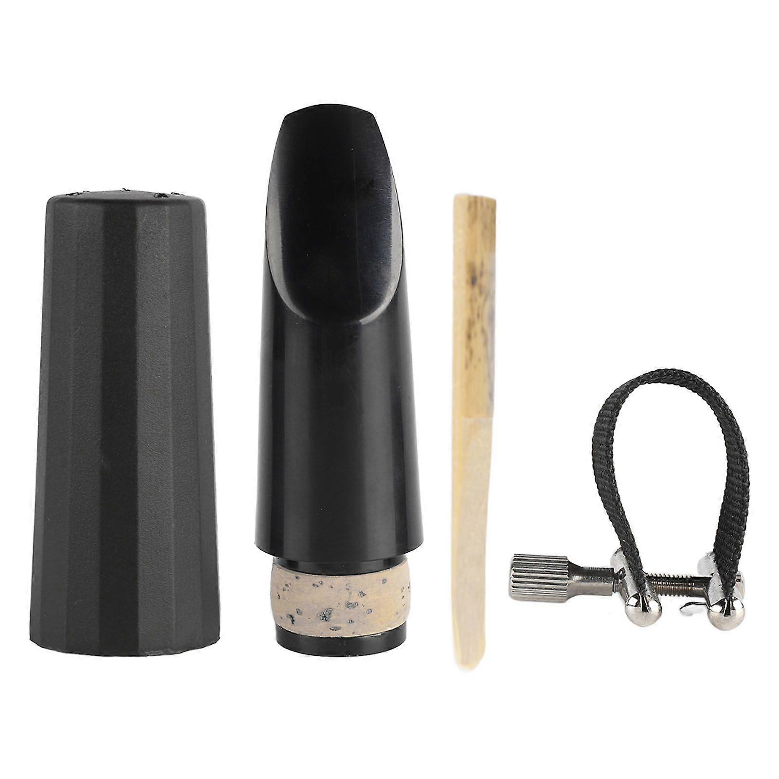 Clarinet Mouthpiece Kit with Ligature Reed Plastic Cap Black Musical Instrument Accessory