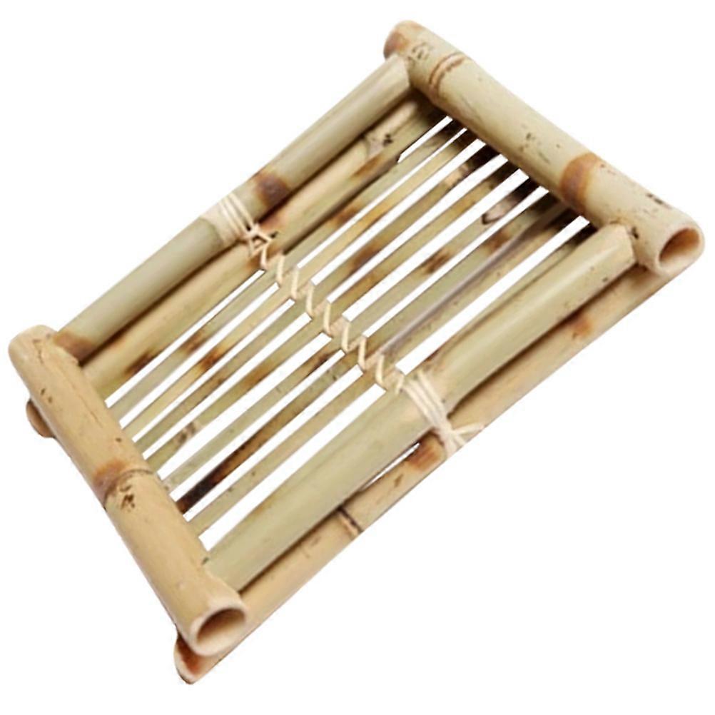 Bamboo Woven Bread Basket 2pcs Desktop Storage Trays Snack Serving Trays