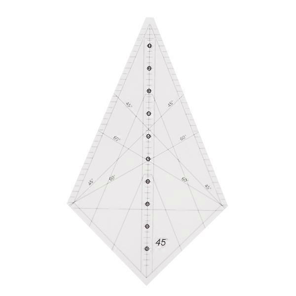 45 Grad Stepplineal 45 Grad transparent klar robust langlebiges Kunststoff Allzweck-Nählineal 16 Fuß