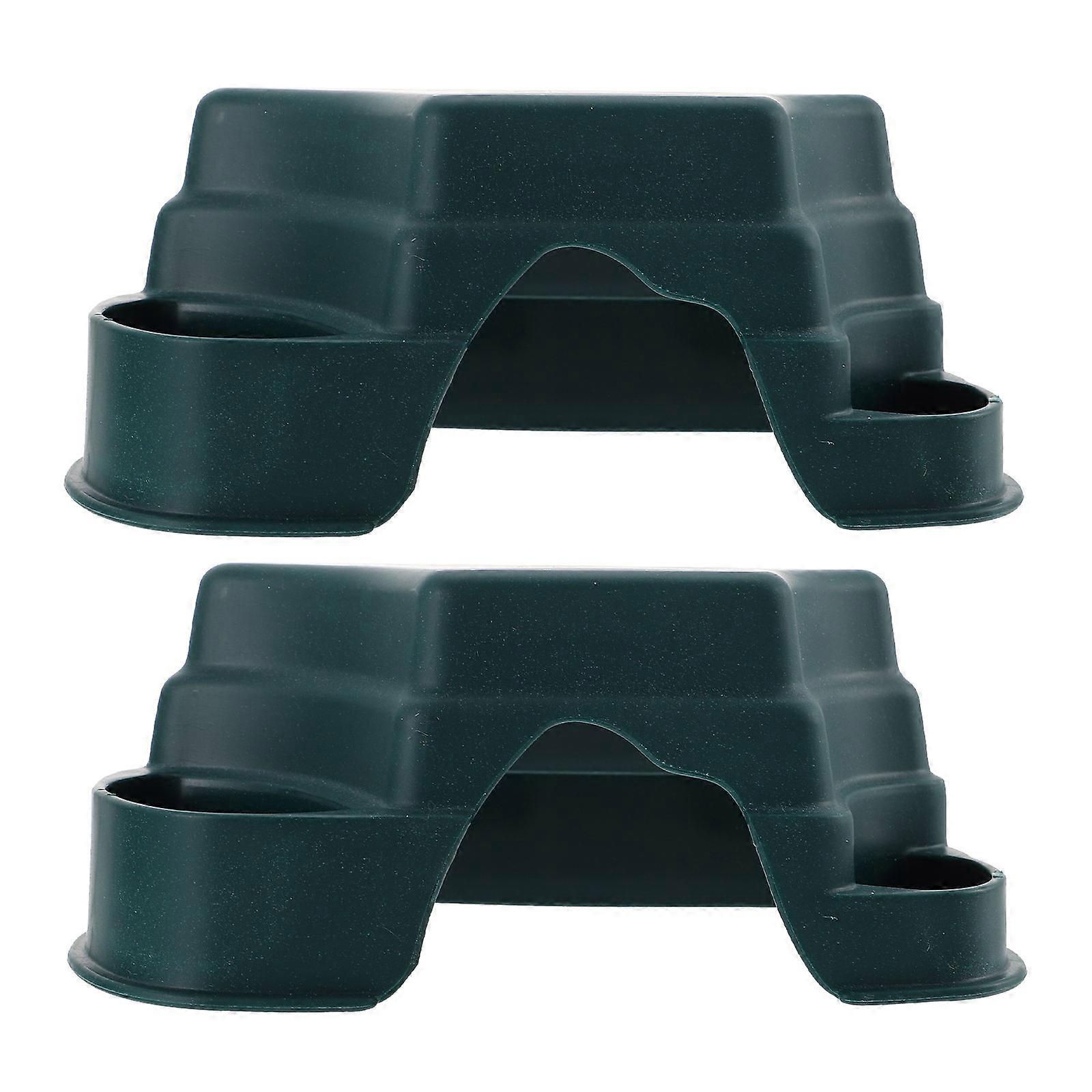 Green Reptile Hide and Tortoise Hidden Cave Decor Made of Durable Plastic for Reptile Box 2pcs