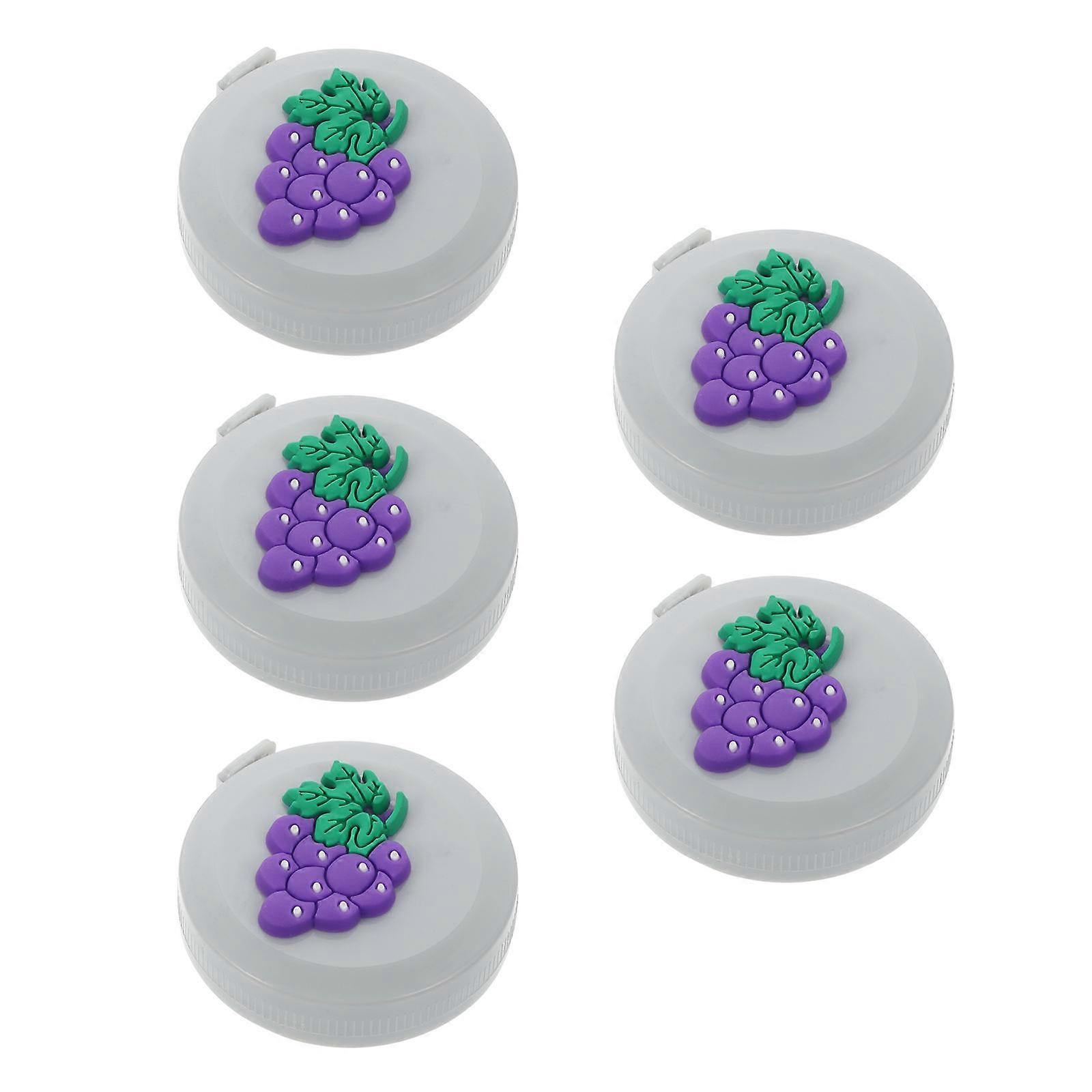 Cartoon Tape Measure 5Pcs Multi Color Plastic Compact Portability for Measure