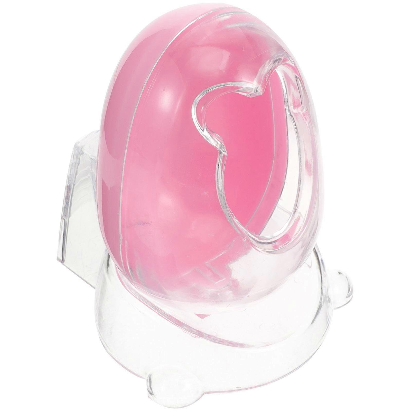 Pink Plastic Hamster Sand Bath Box for Small Pets Bath Use with Sturdy Construction 6.3x3.9x2.4 Inches