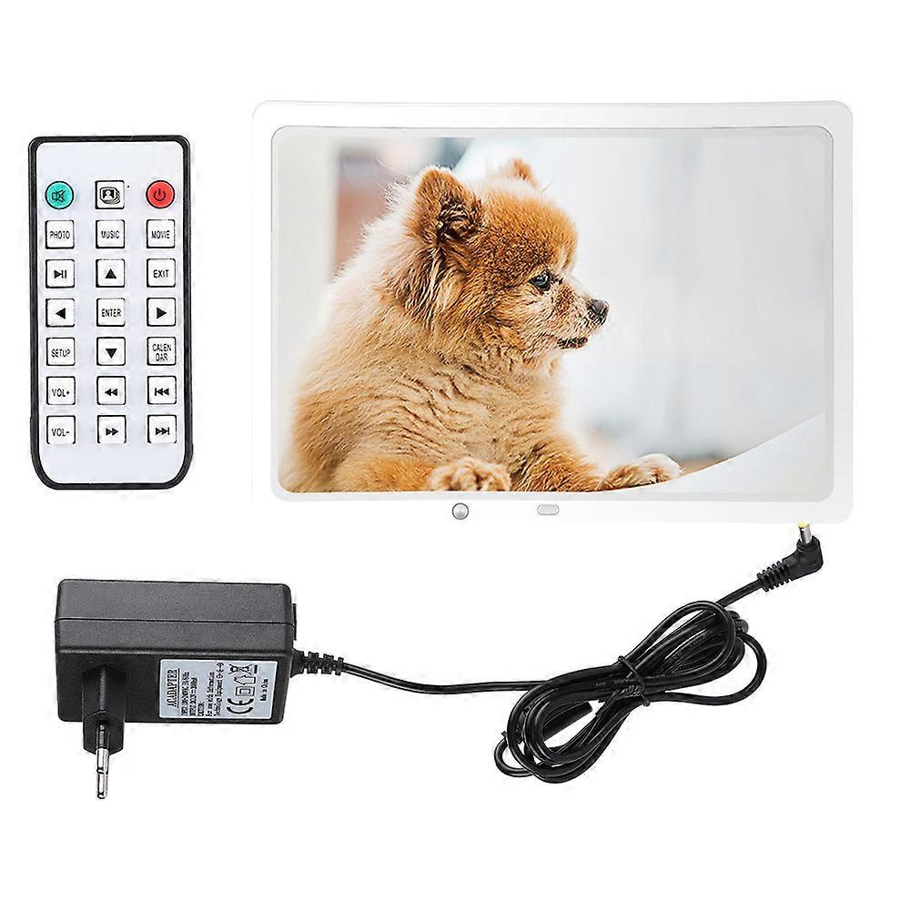 15.4" HD Multifunction Motion Detection Digital Photo Frame with Remote Controller (WhitE EU)