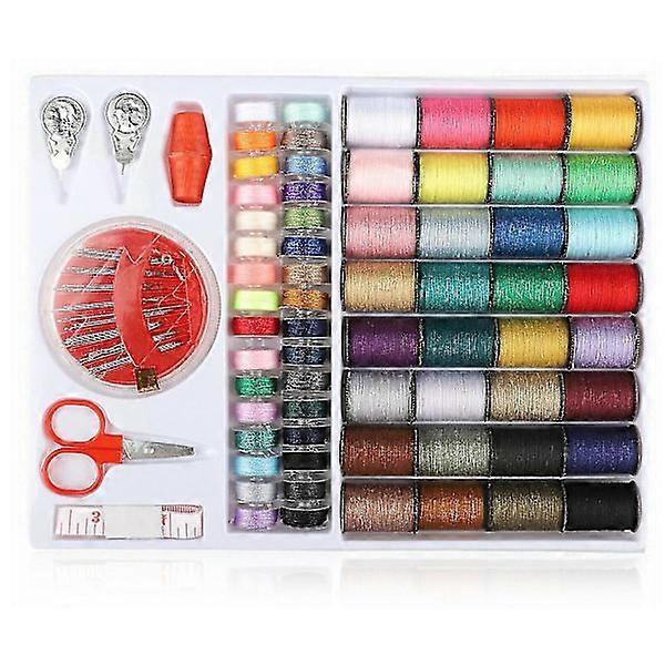 2023 64 Rolls Sewing Machine Line Thread Spool Set Bobbin Cotton Sewing Thread