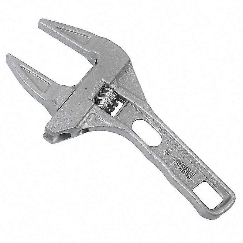 Compact Adjustable Wrench - Thin, Lightweight, Large Jaw Opening - 20cm Plumber Tool