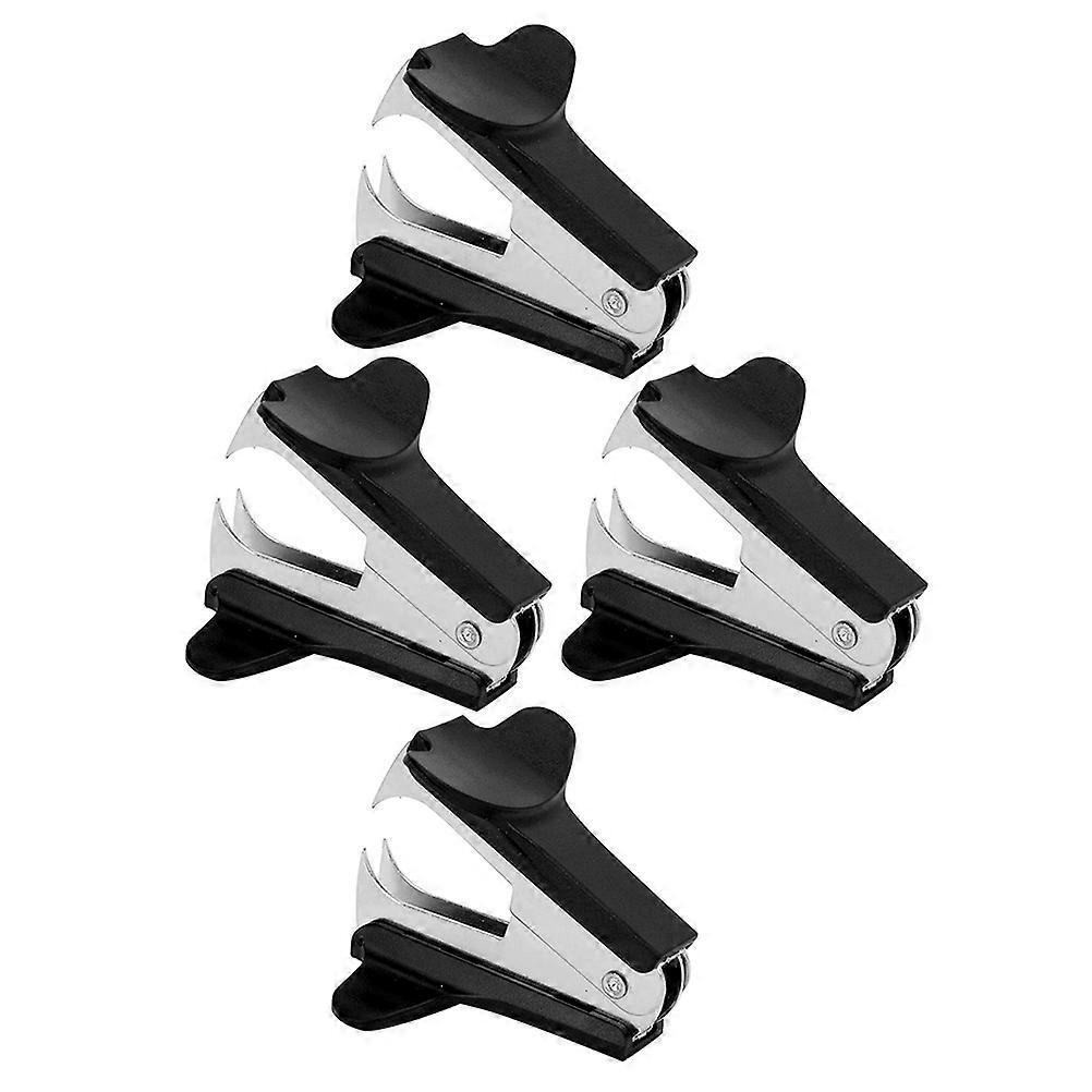 Handheld Staple Removing Tool Metal Staple Puller for School Use 4Pcs Plastic and Aluminum Alloy 5.8X4.7X3.8CM