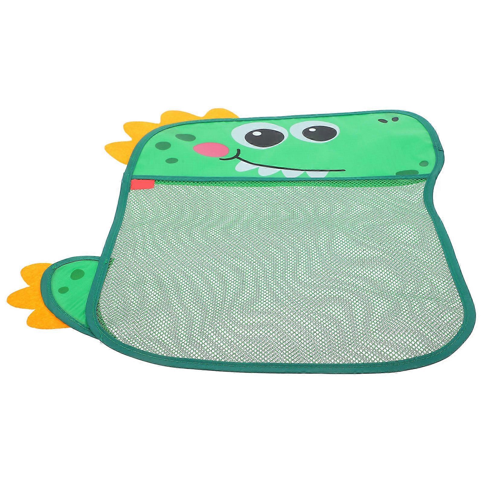 Dinosaur Design Bath Storage Bag with Suction Cup Organizer, Lightweight Mesh Container for Bathroom Home Use, Ventilated and Easy to Clean