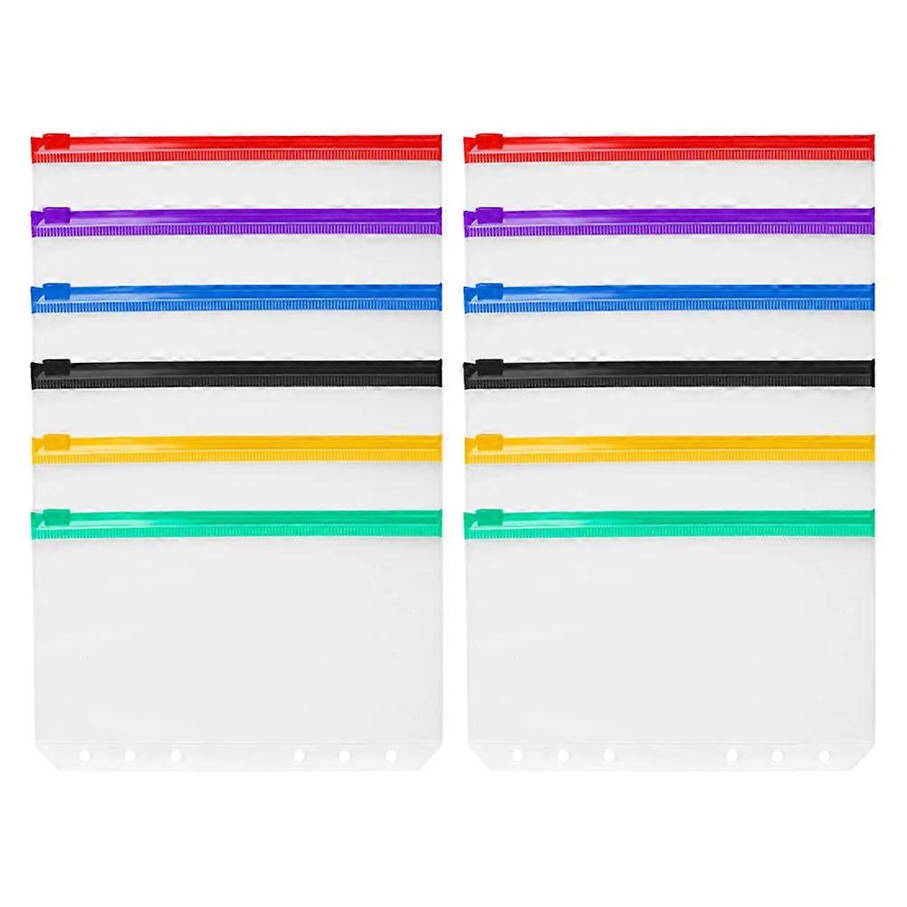 Binders for School Transparent Pockets Yellow Simple and Practical Home Use 12Pcs