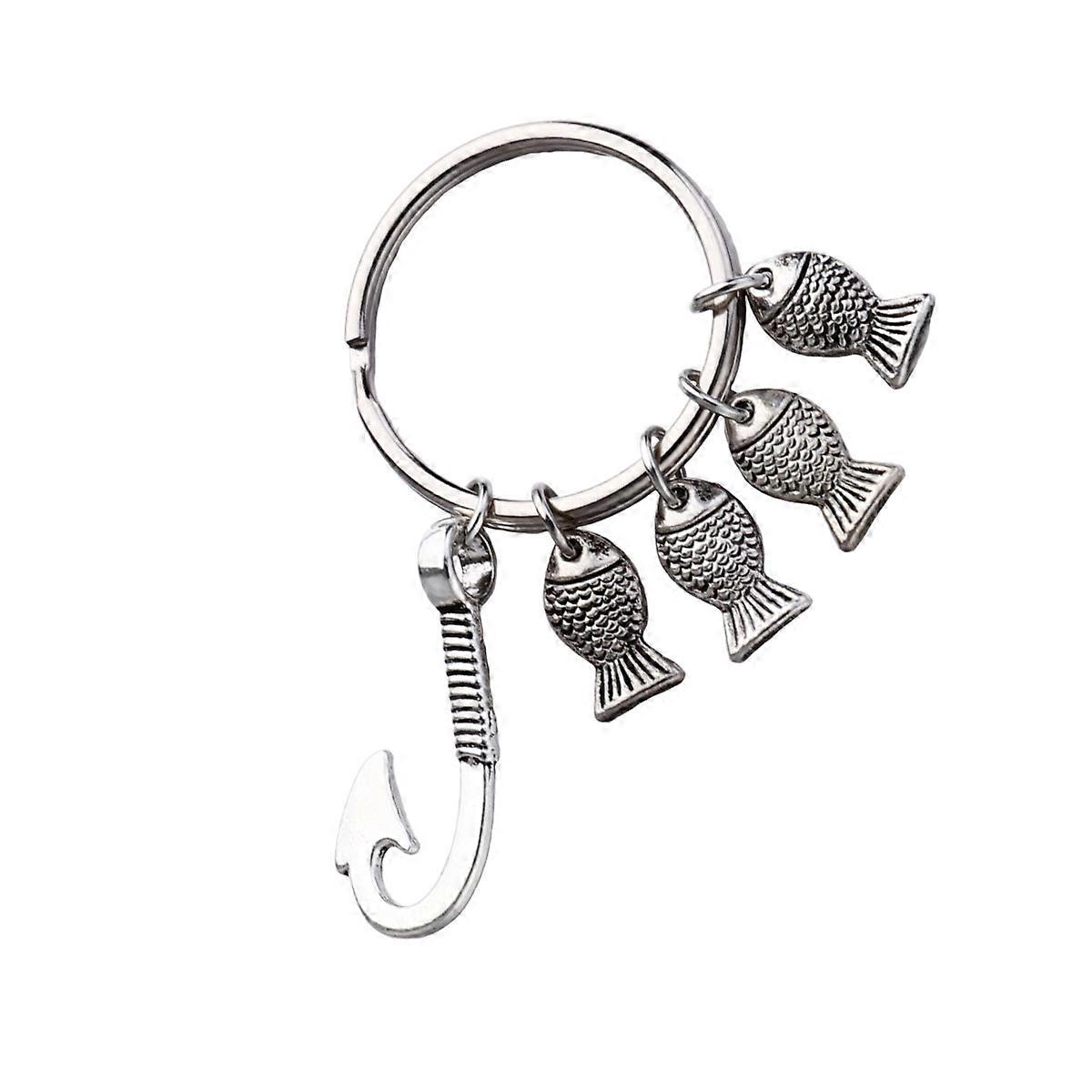 Creative Metal Keychains for Hanging Keys Silver Alloy with Durable Wear and Tear Resistance 4 Pack