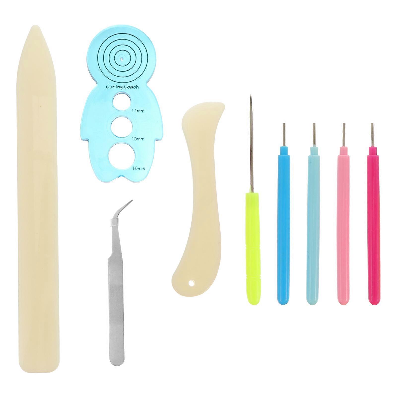 9pcs Slotted Quilling Tool Paper Flower Rolling Kit for Art DIY Craft