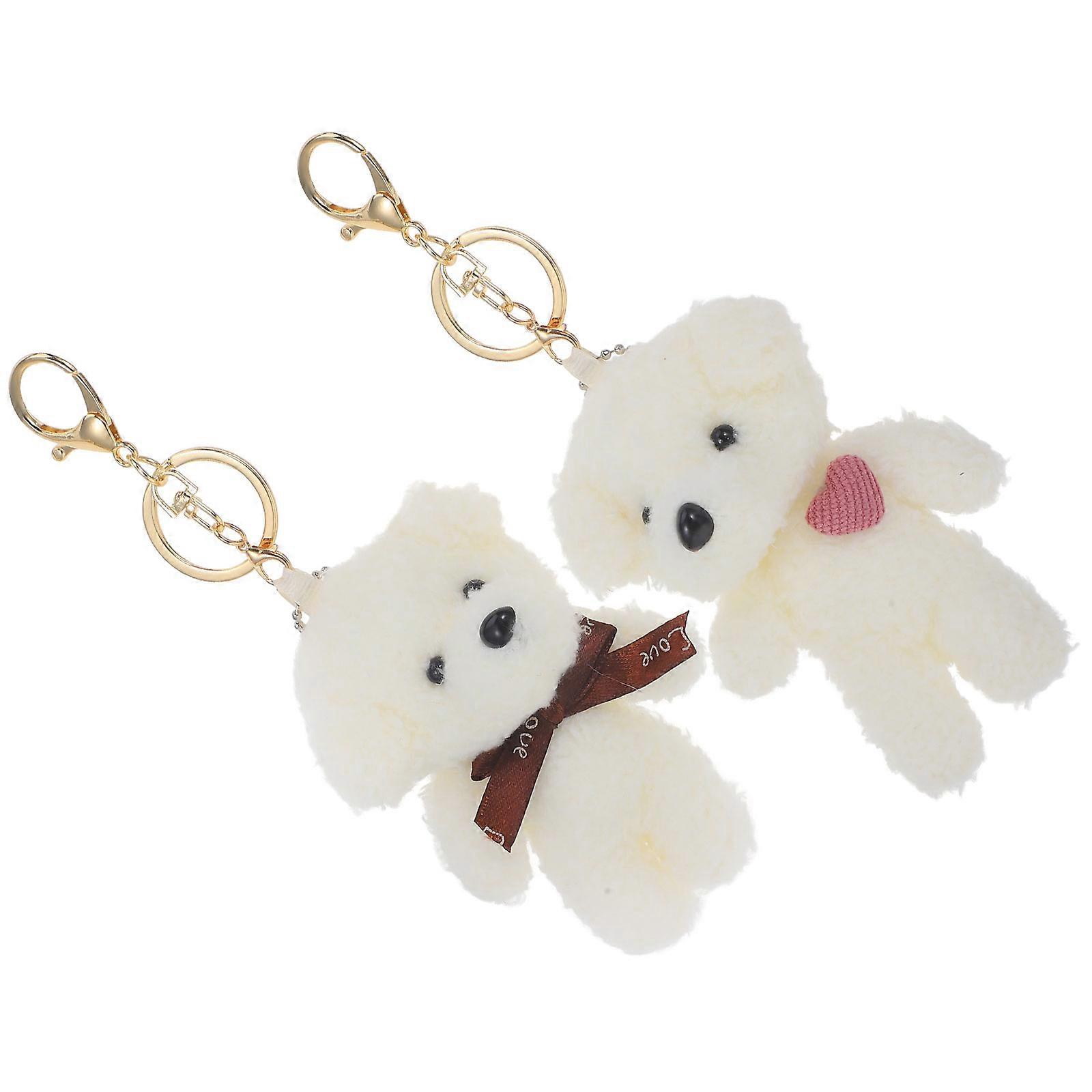 Cute Key Chain Cartoon Dog Backpack Hanging Decoration Assorted Color 11.5X7.5X5CM Gift 2Pcs