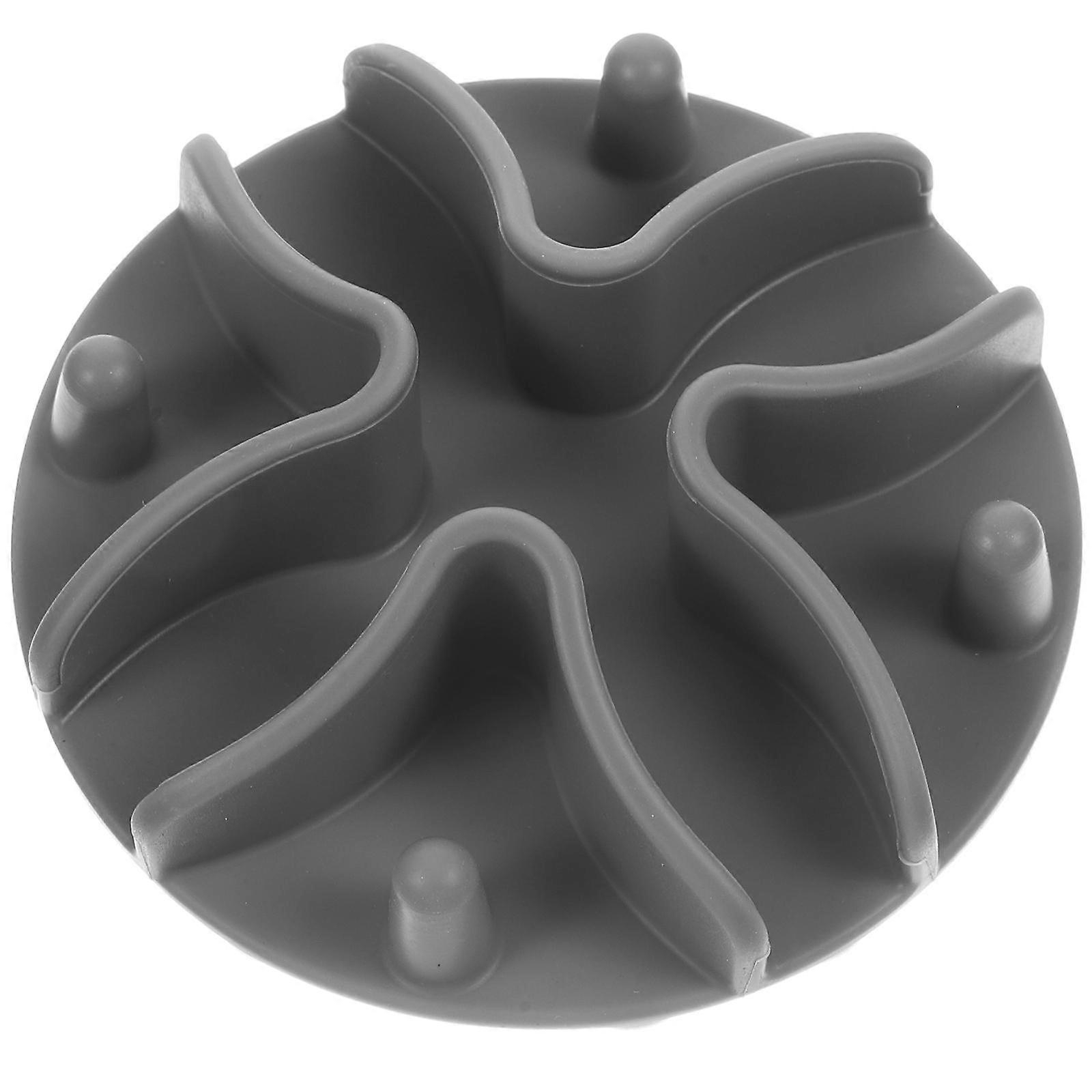 Puppy Slow Feeder Insert Dog Feeder Inserts For Pet Bowl Feeding Time Dark Grey Round 1Pack