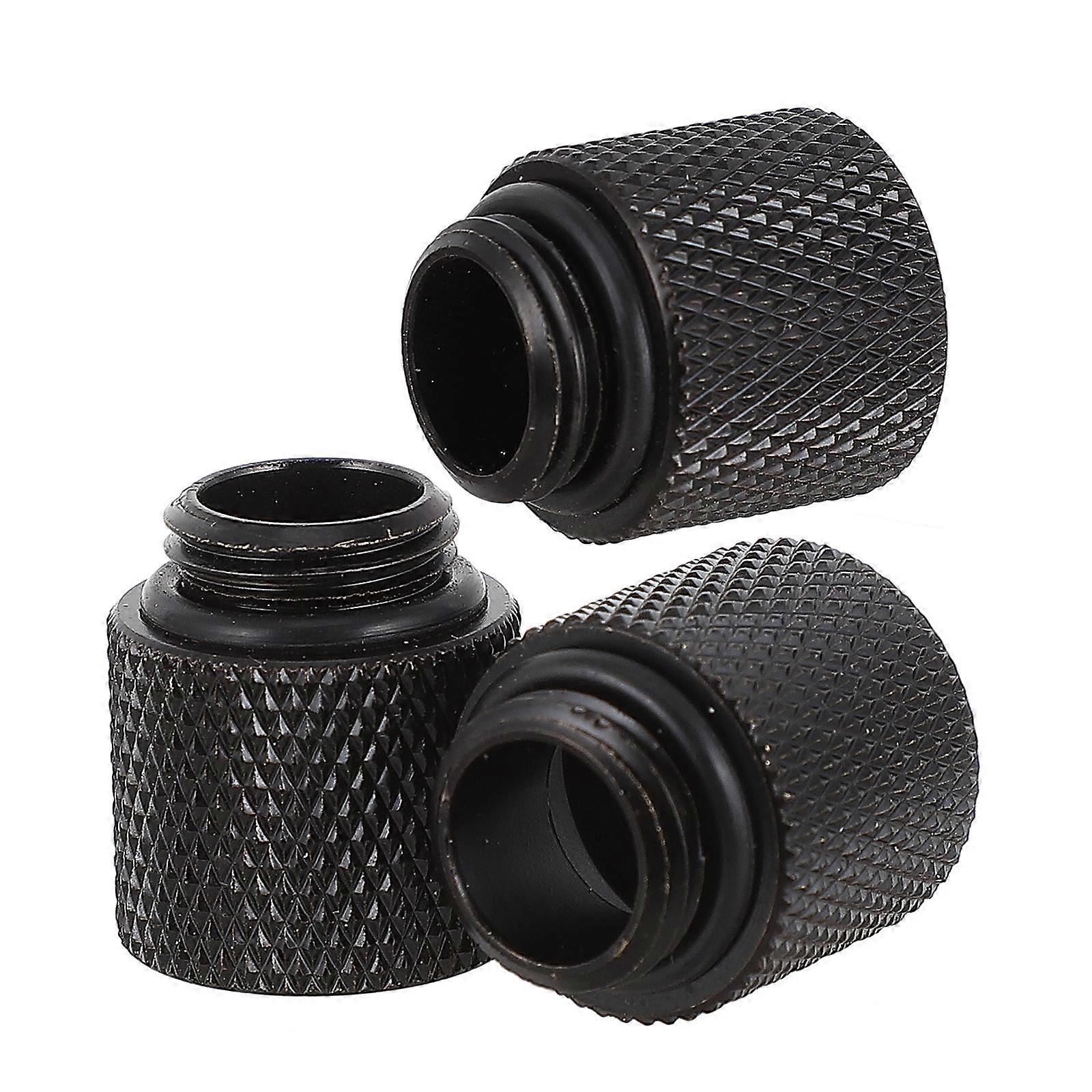 Water Cooling Coupler Accessory For PC Water Cooling Systems Black 3Pack Featuring Corrosion-resistant Material
