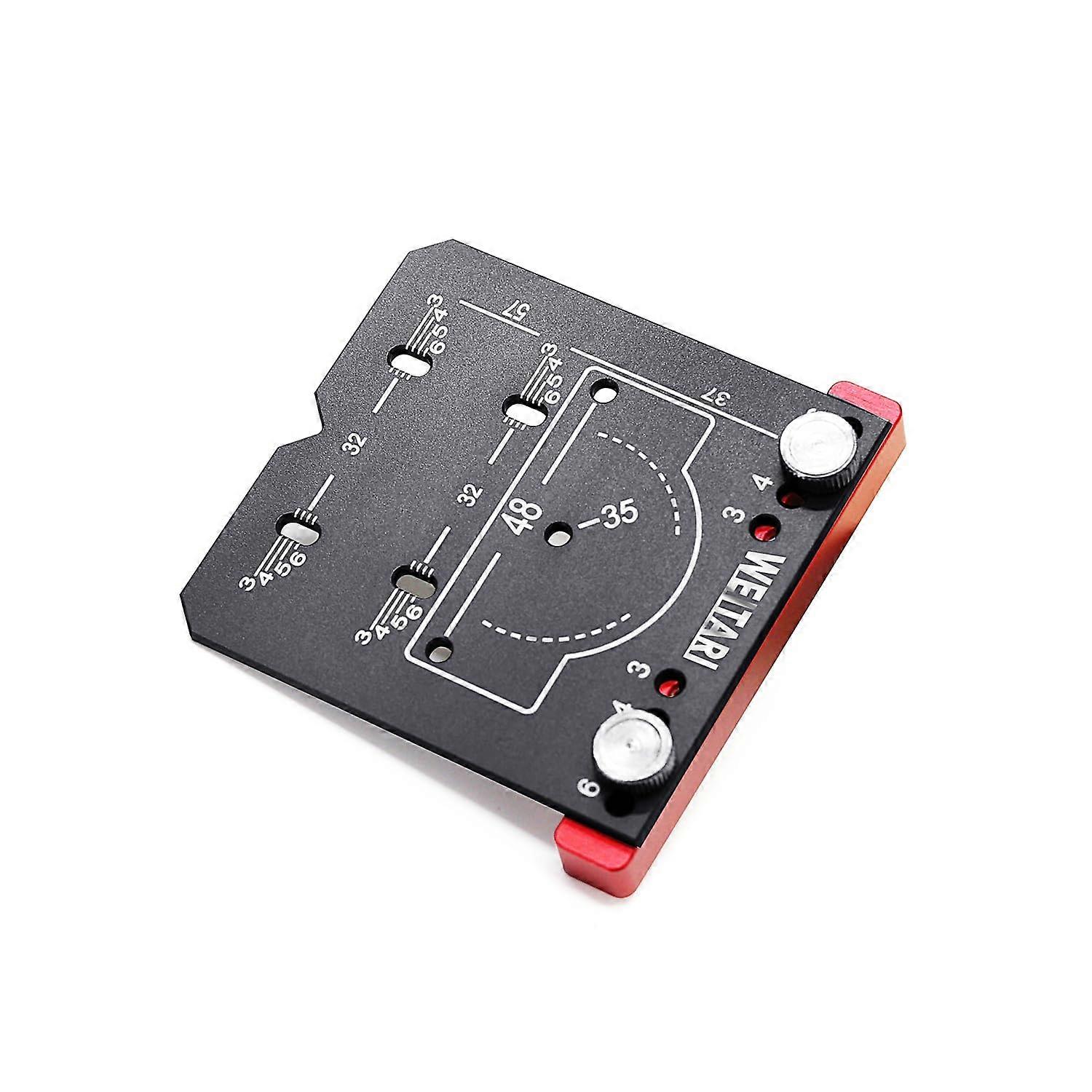 Cabinet Handle Template Tool - Adjustable Aluminium Alloy Hinge Hole Finder with 4 Gears for Woodworking Drilling Guide