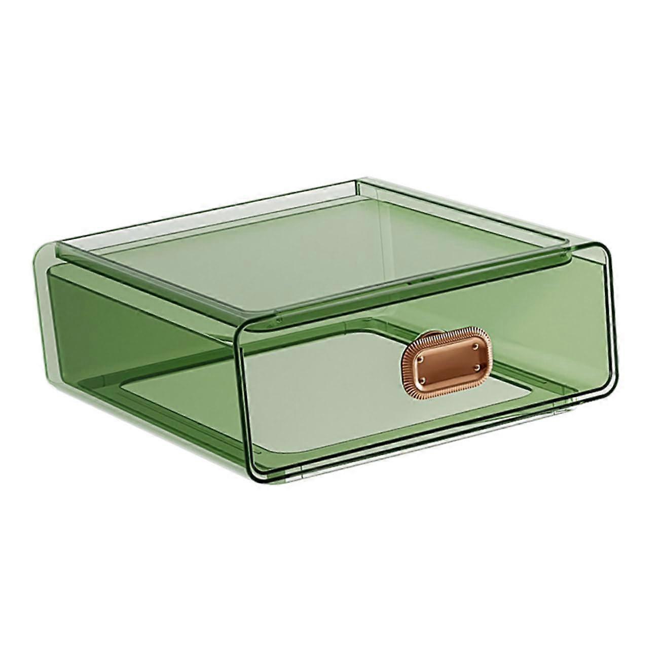 Multifunctional Transparent Storage Box for Desk Jewelry Organizer Cosmetic Storage Container SpaceSaving and Easy to Clean for Office