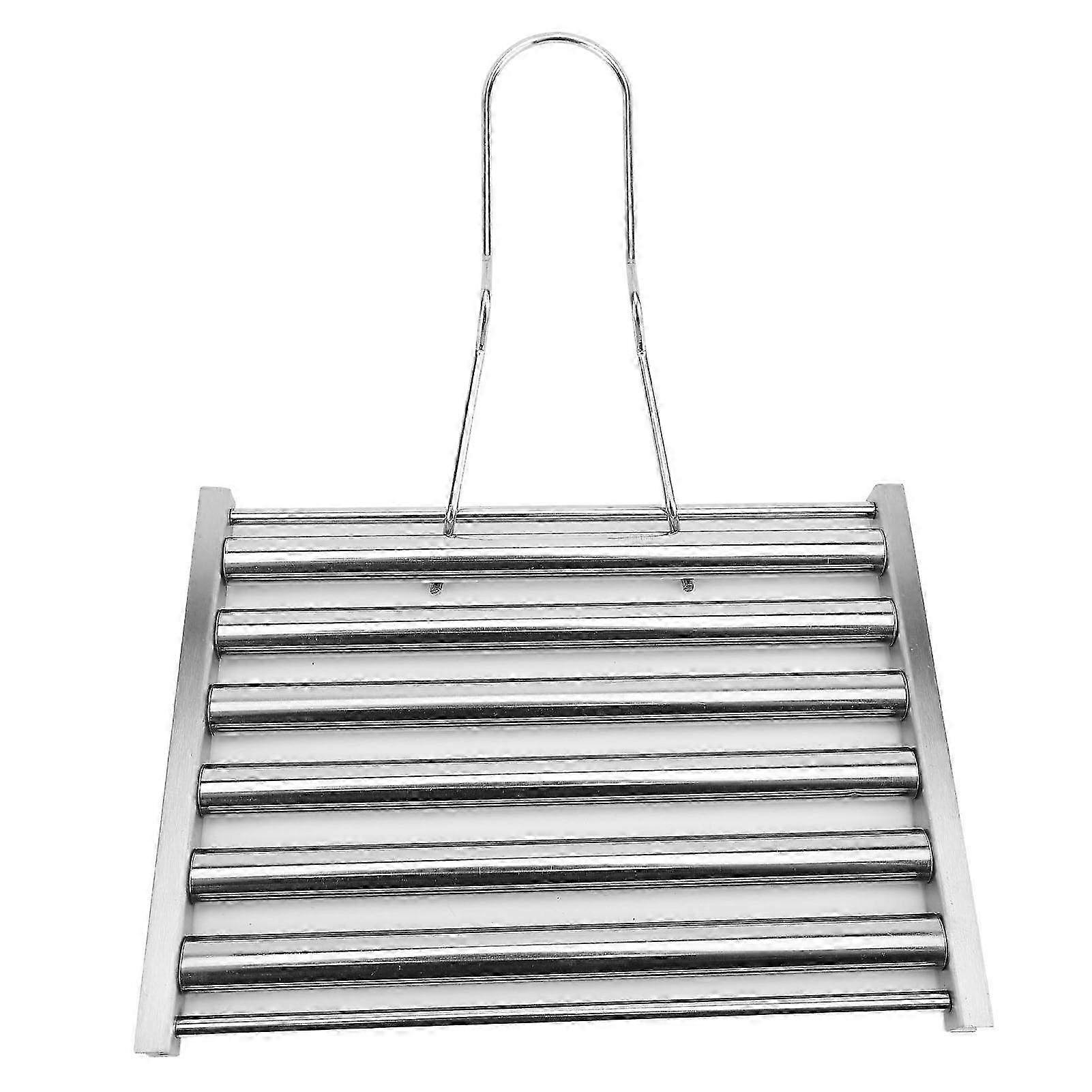 Portable 5 Hot Dog Roller & Stainless Steel Sausage Grill with Handle - Ideal for Outdoor BBQs & Camping Cookouts