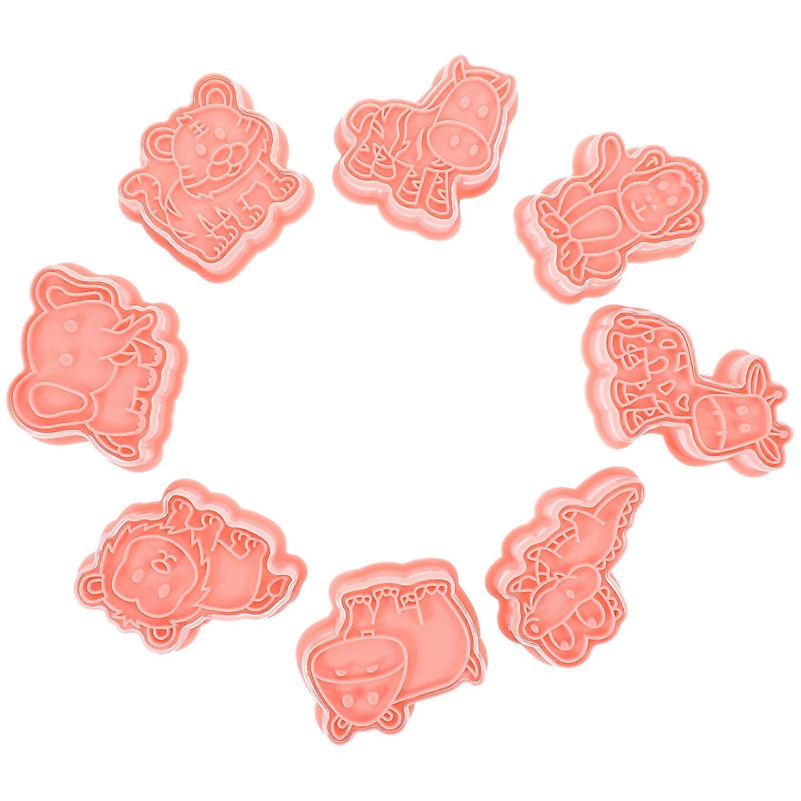 Biscuit Baking Mold Set 8Pcs Featuring 3D Animal Shapes Perfect For Family Baking Events And Fun Gatherings