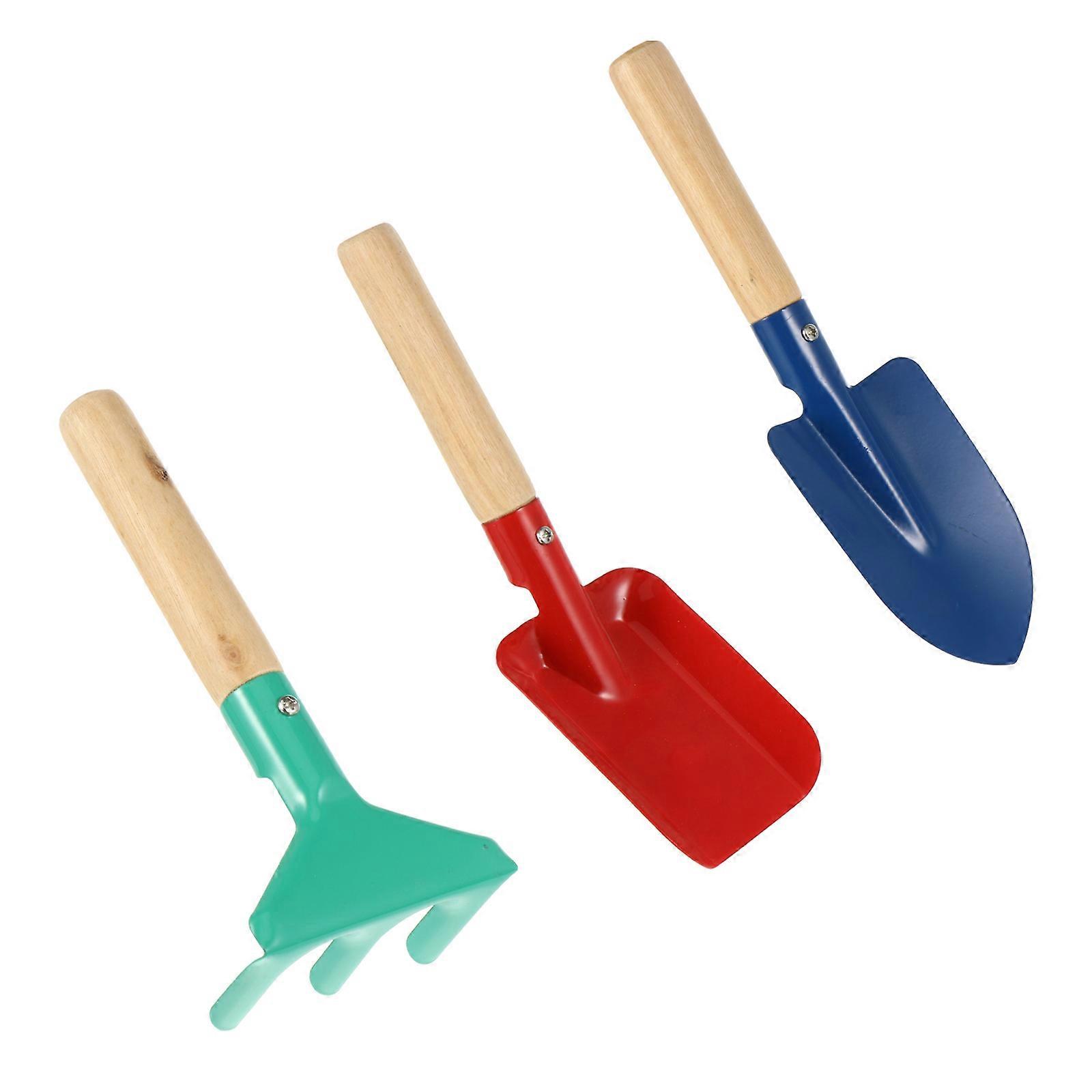 3-Piece Children's Gardening Kit, Robust Design with Well-Fixed Wood Handles
