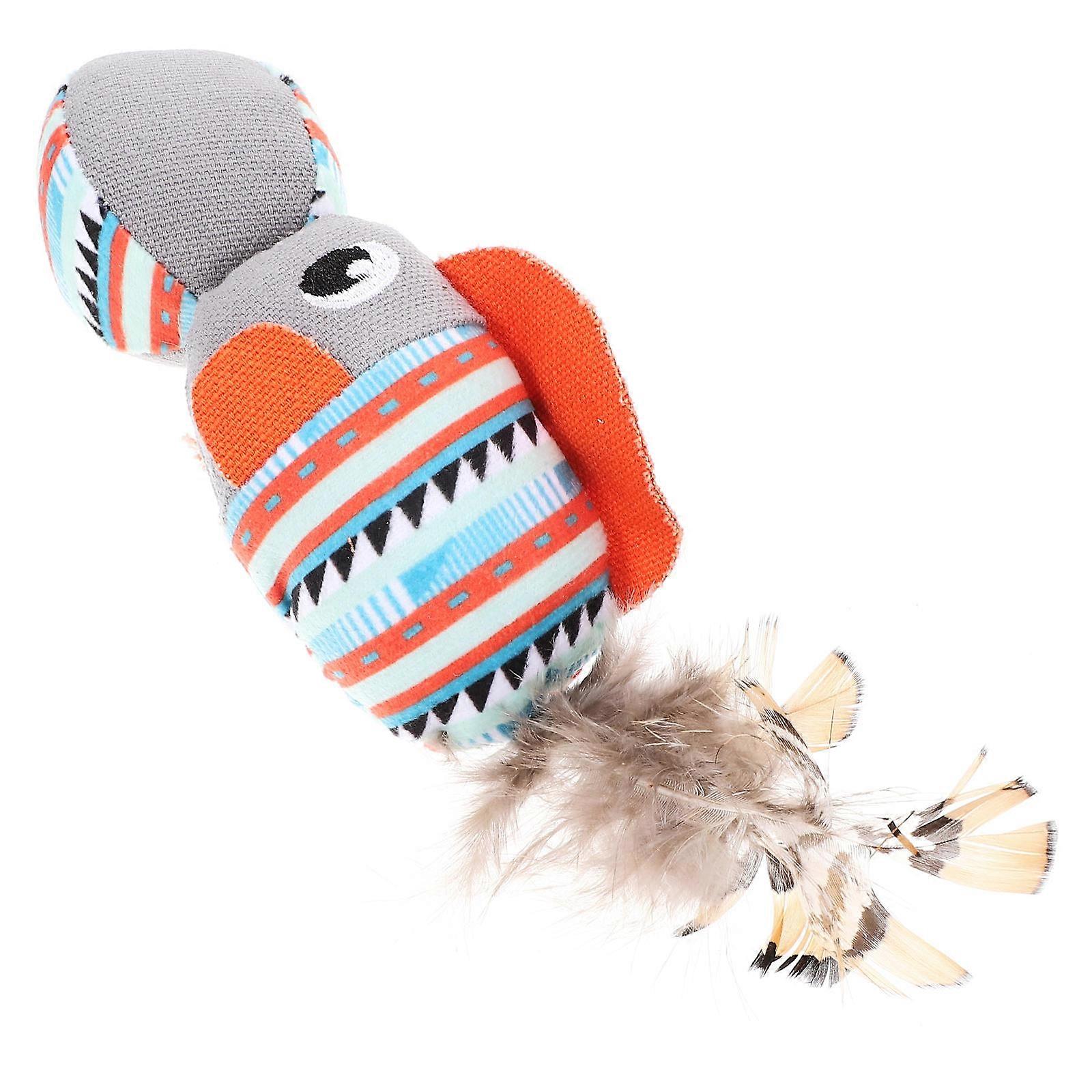 Kitten Chew Toy Plush Cat Toy for Teeth Grinding Interactive