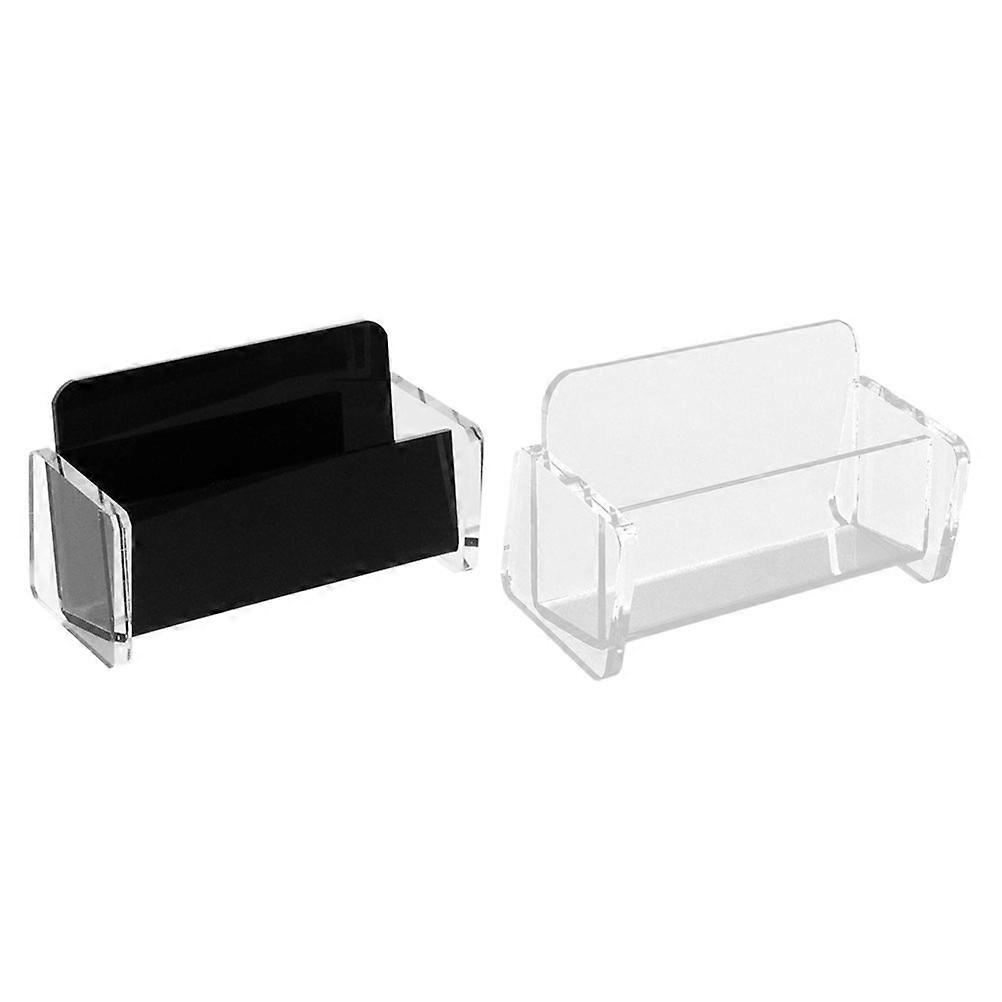 2pcs Assorted Color Business Card Holder Box – Sturdy Storage Organizer for Office, Conferences, and Exhibitions with Supportive Feet