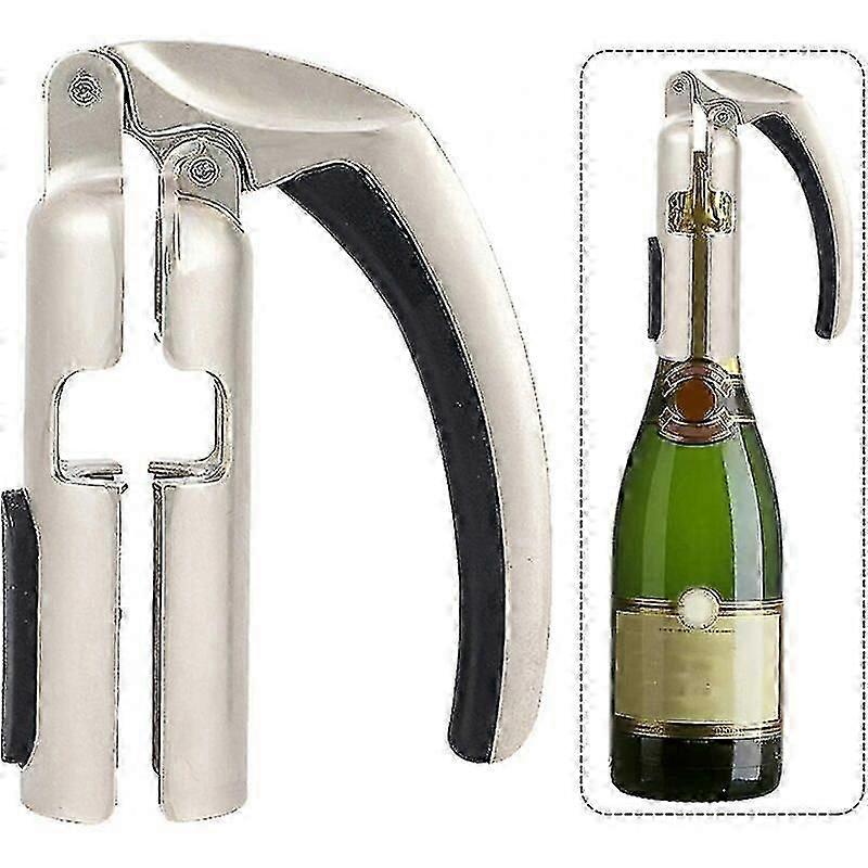 Champagne Bottle Corkscrew - Silver Sparkling Wine Bottle Corkscrew, Kitchen Corkscrew, Bottle Opener