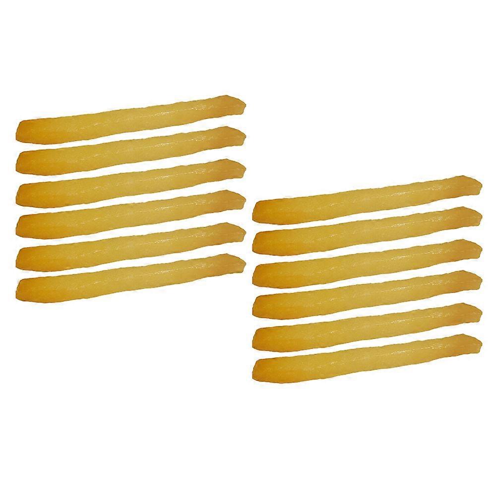 Plastic Fries for Decor Vivid and Realistic PVC Photography Props Suitable for Parties and More 12PCS