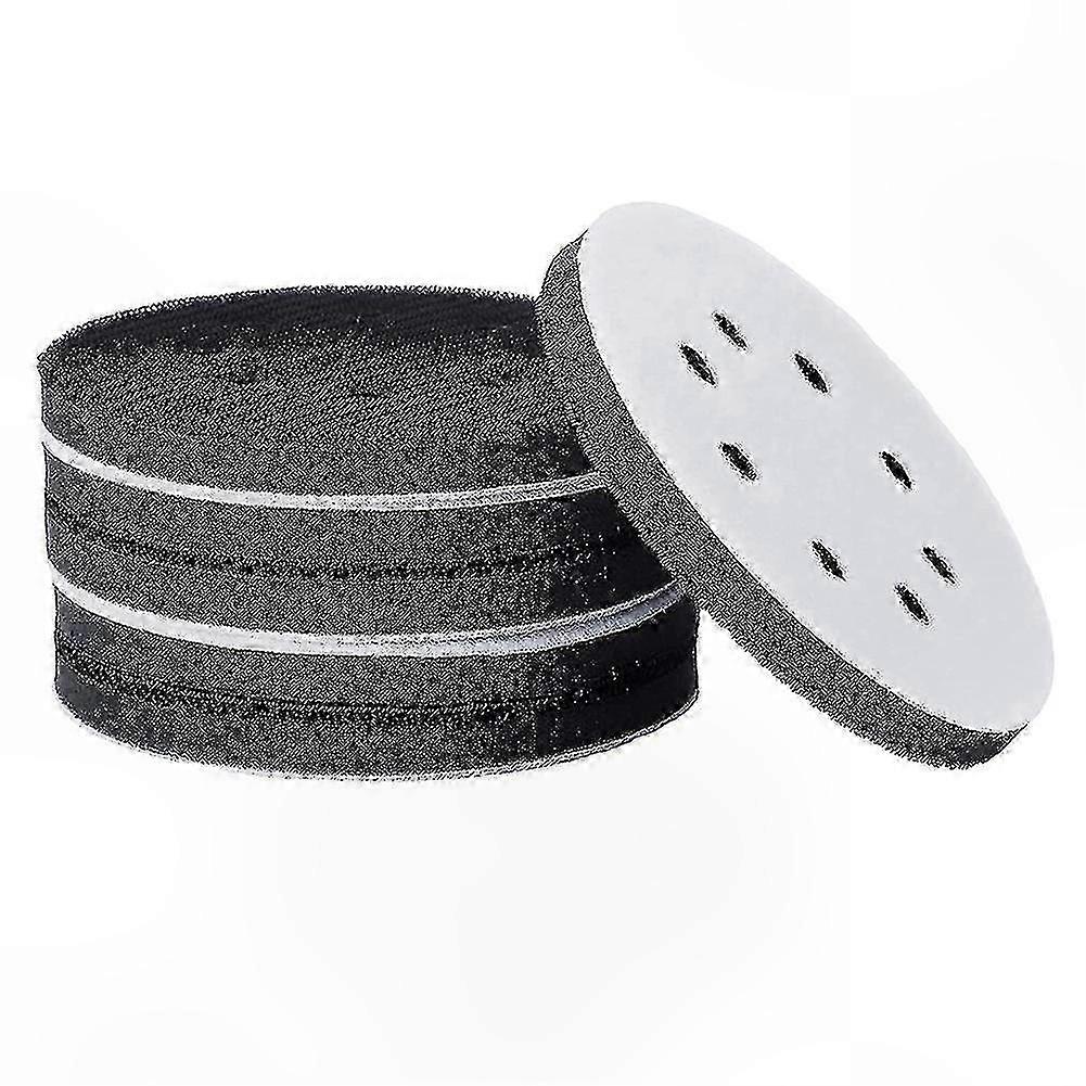 6-Pack 5" Soft Sponge Interface Pads for Sanding and Polishing Applications with Hook & Loop Compatibility