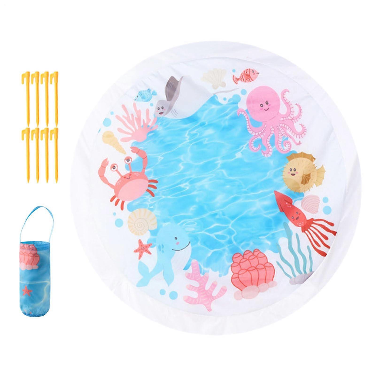 Strandpftze Foldable Pools and Beach Blanket with Storage Bag Portable Travel Mat 2in1 for Outdoor Fun