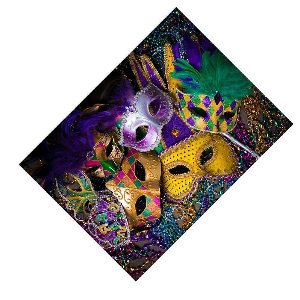 Durable Mask Pattern Backdrop Cloth For Carnival Party Decoration 210X150CM Fun 1Pack
