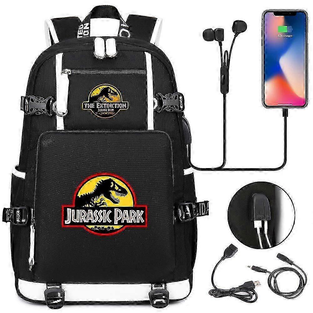 Jurassic-Themed USB Rucksack for British Pupils - Roomy Enough for All School Gear