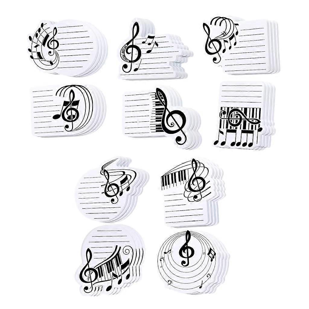 10-Piece Sticky Notes Pad Set, Self-Adhesive Music Notes Shape, Colorful Notepad for Organizing and Reminders