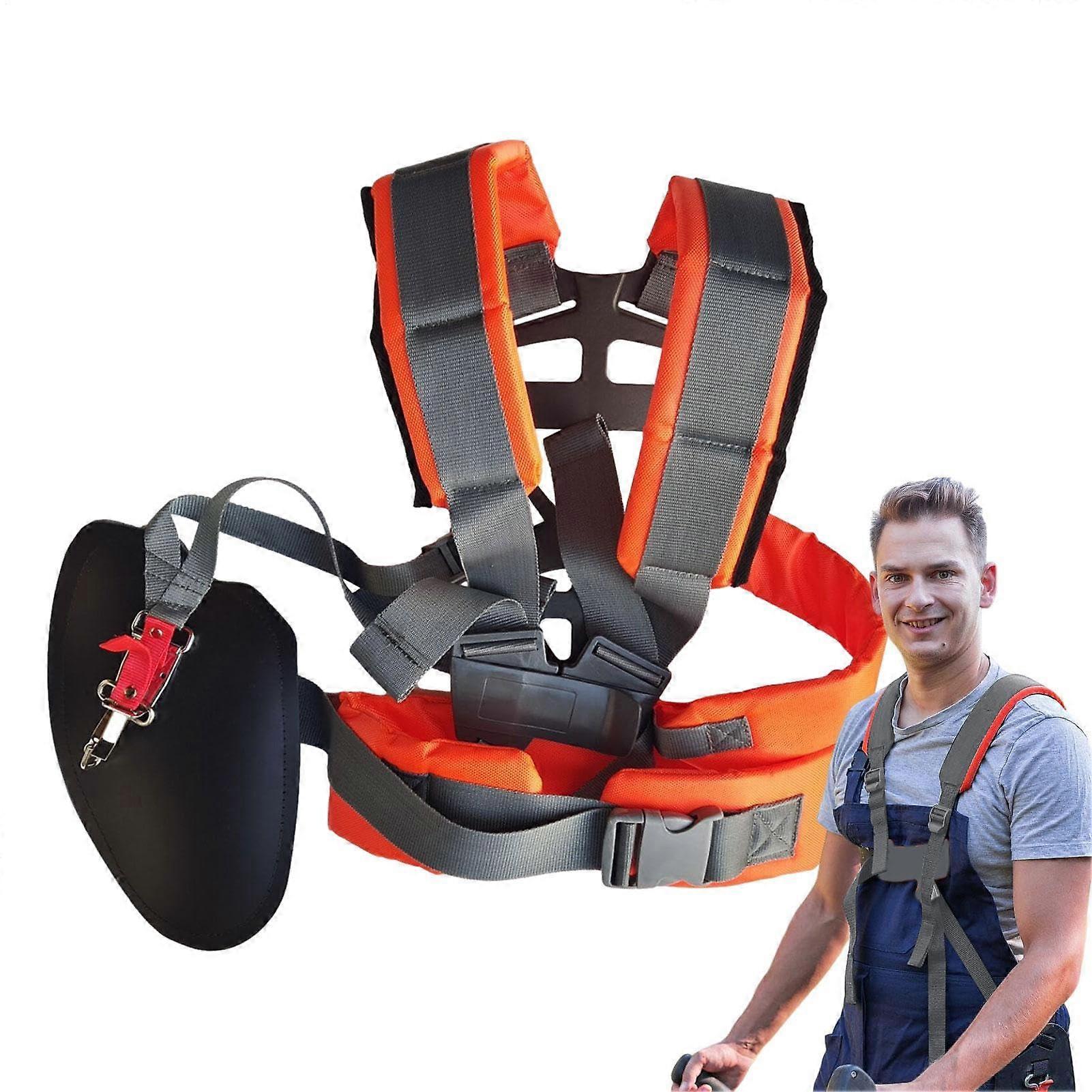 Universal Adjustable Grass Trimmer Harness Double Padded Shoulder Strap