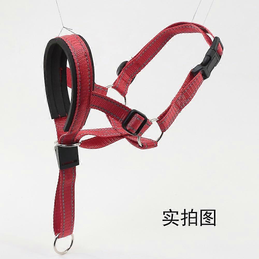 Dog Head Halter With Safety Strap, Dog Head Collar With Reflective Strap, Stop Heavy Pulling On The Leash Padded Headcollar For Small Medium Large Dog