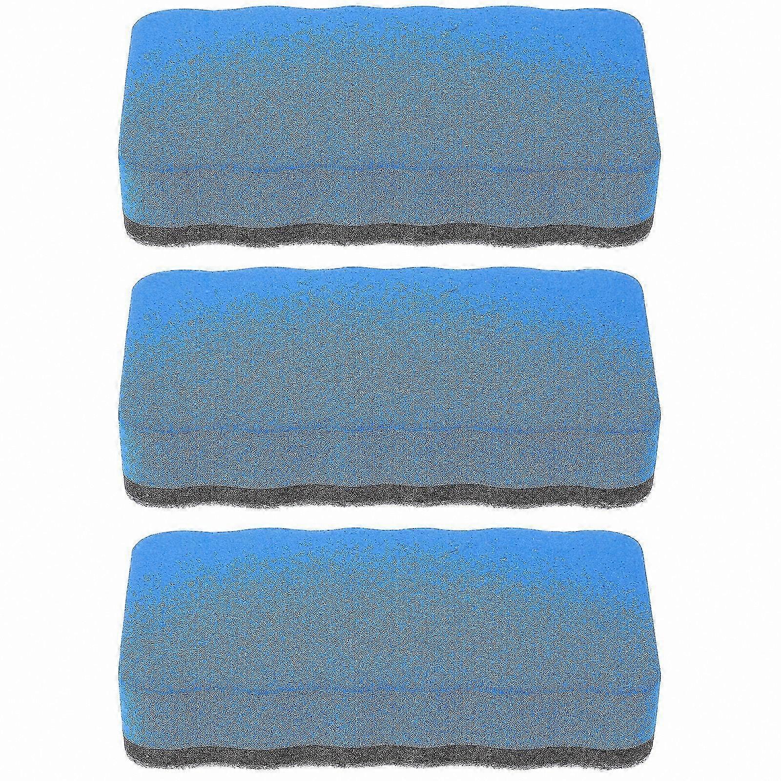 3-Pack Reusable Whiteboard Erasers for Office and Classroom Use
