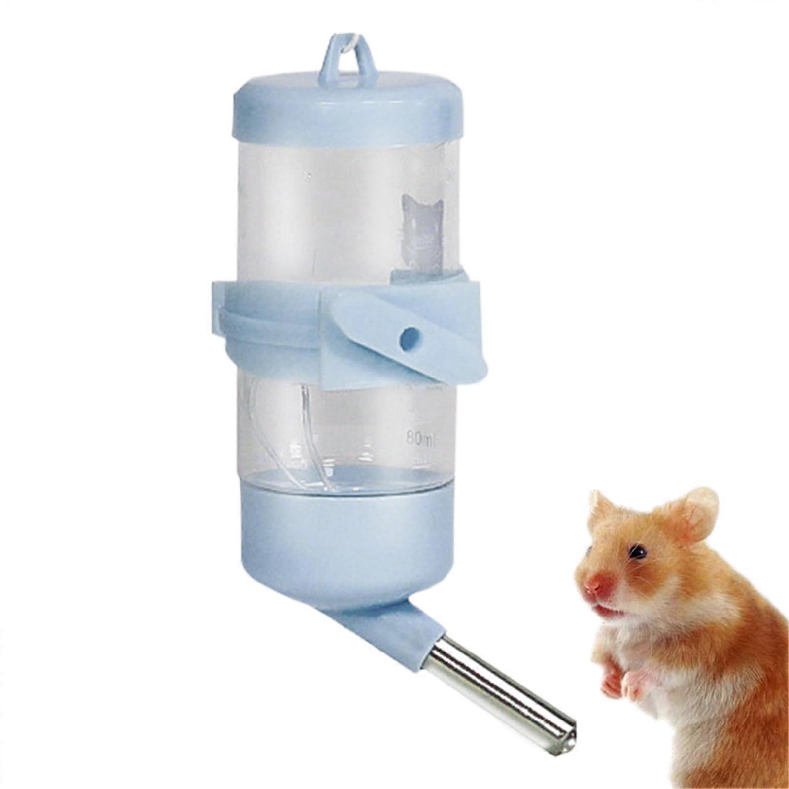 Hamster Bottle Gerbil Water Dispenser No Drip Drinker For Cage Gerbil Dwarf Hamster Hedgehog Blue