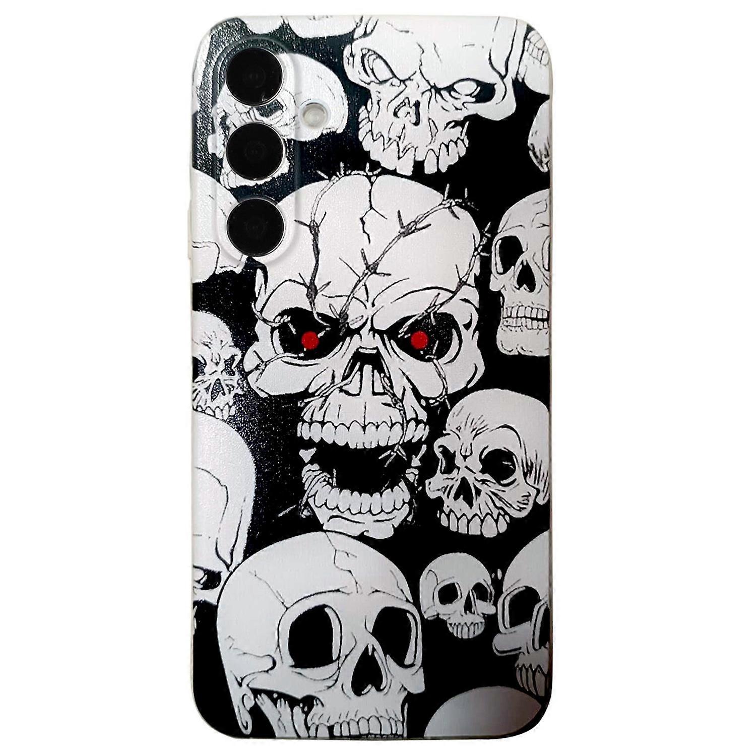 For Samsung Galaxy A16 5G A16 4G Case Pattern Printing Cell Phone TPU Back Cover - Skull