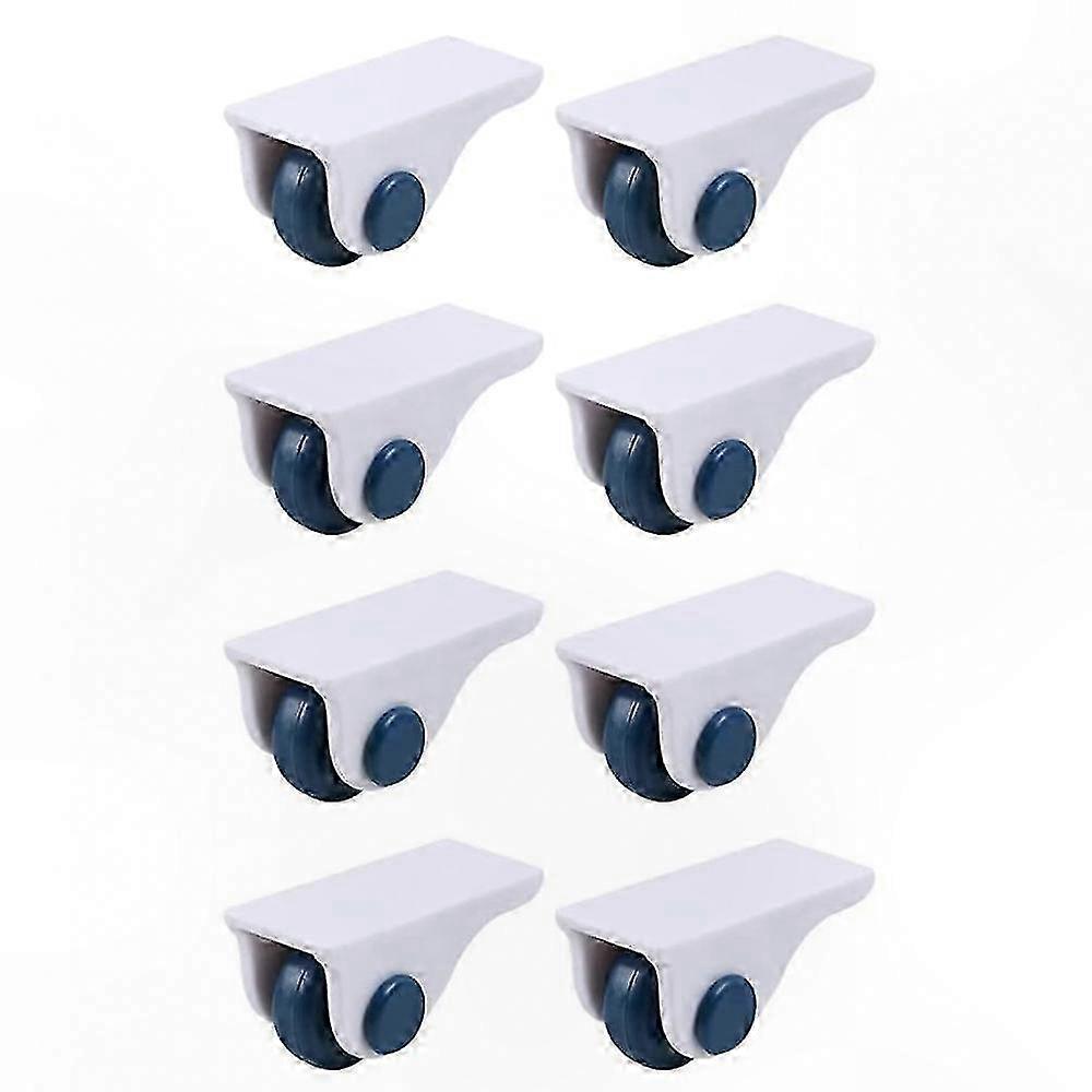 8-Pack Heavy Duty Self-Adhesive Mini Casters, Non-Swivel Wheels for Storage Bins, Trash Cans, and Computer Towers, Durable Stick-On Design