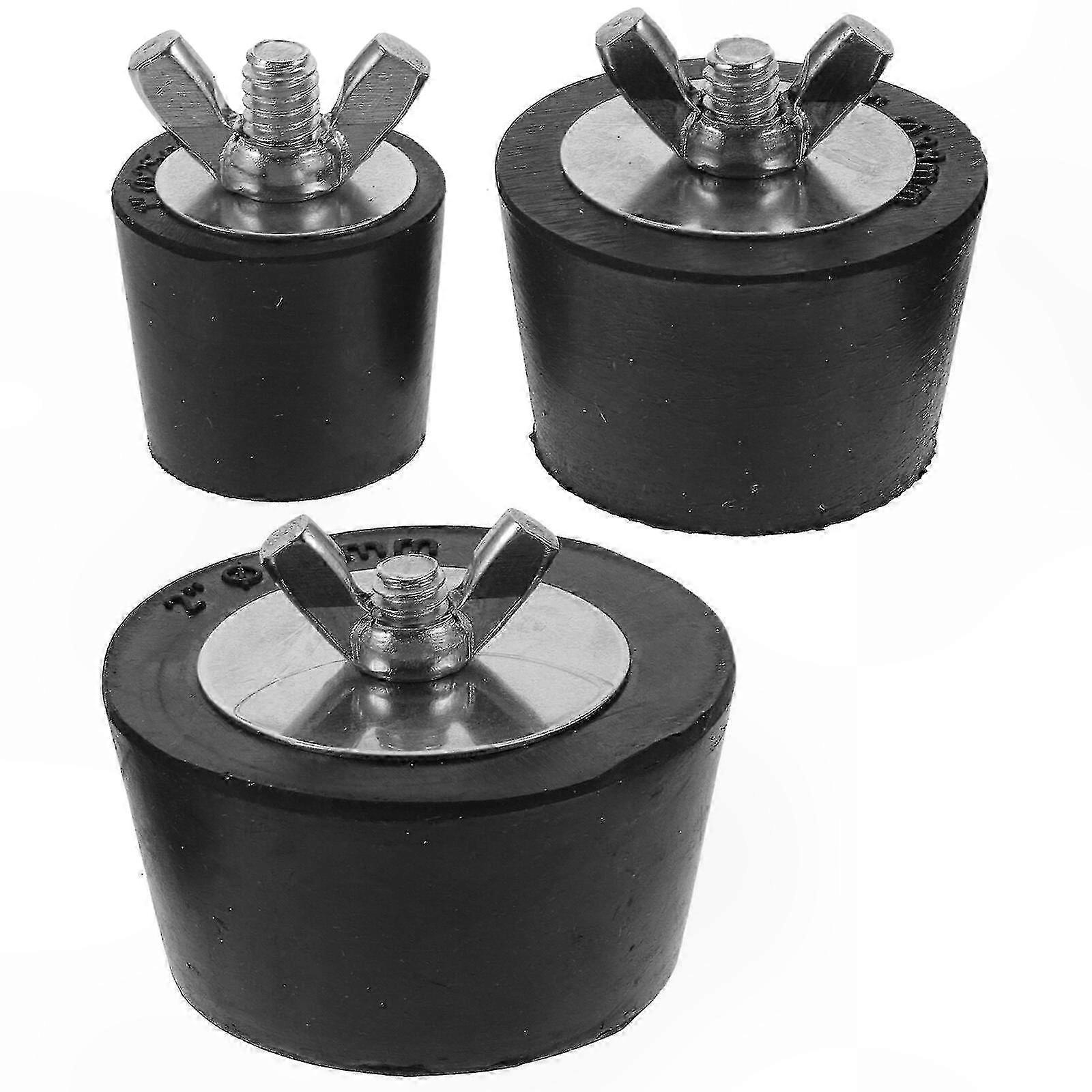 Swimming Pool Return Plugs - 3 Pack Durable Rubber Plugs for Inground Pools