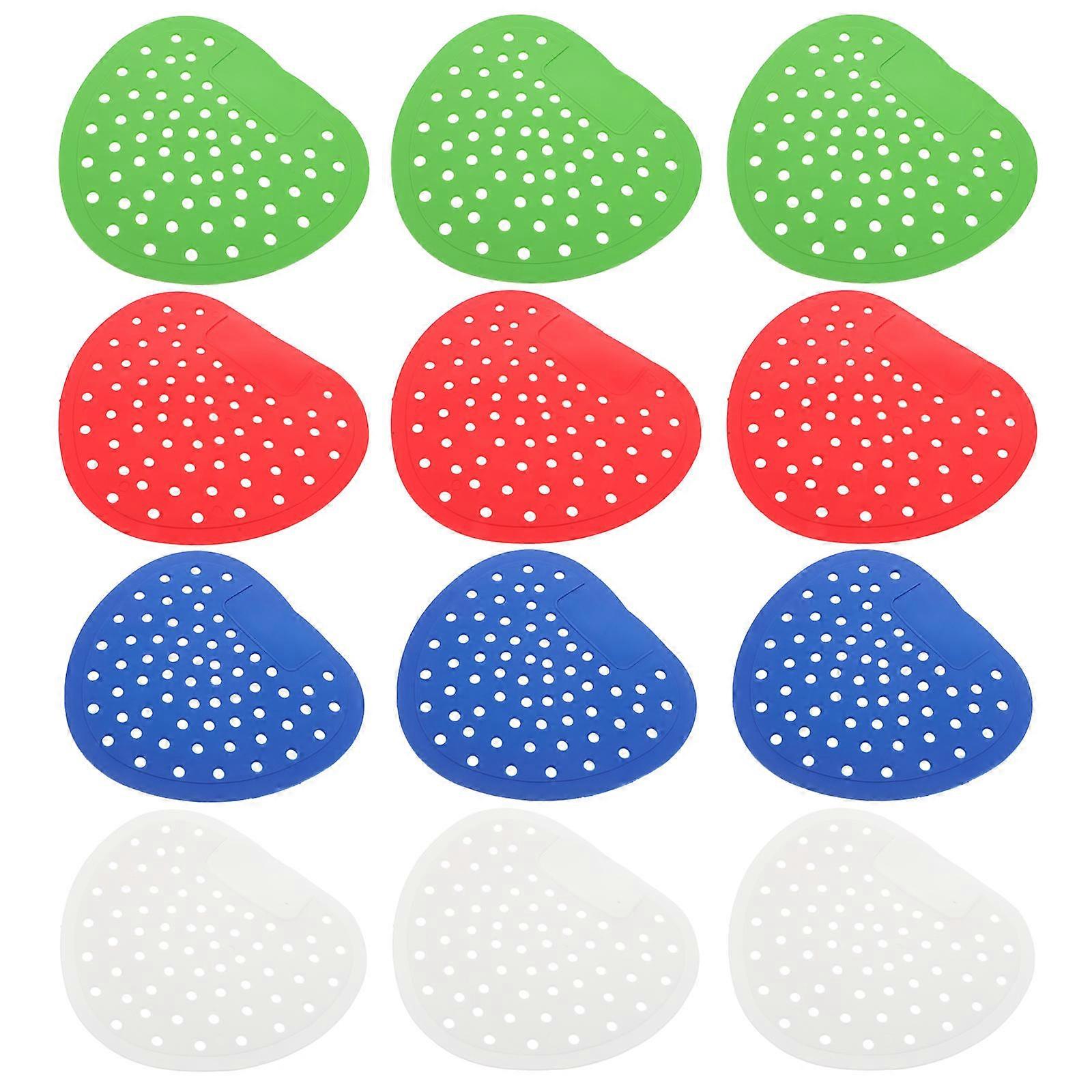 Urinal Mat for Men Bathroom Use Assorted Color Plastic for Hygiene Maintenance 16Pcs