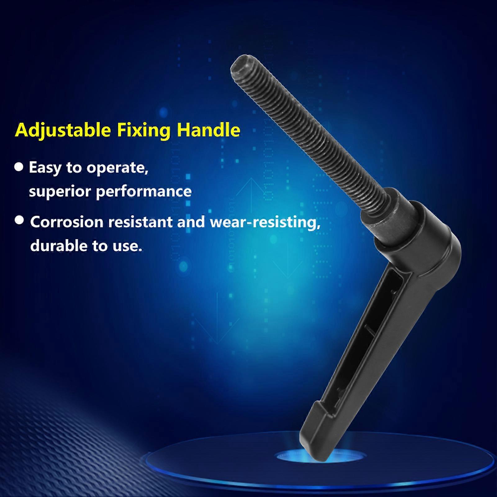 4PCS M6 Male Thread Metal Machine Knobs Adjustable Handles 60mm Black