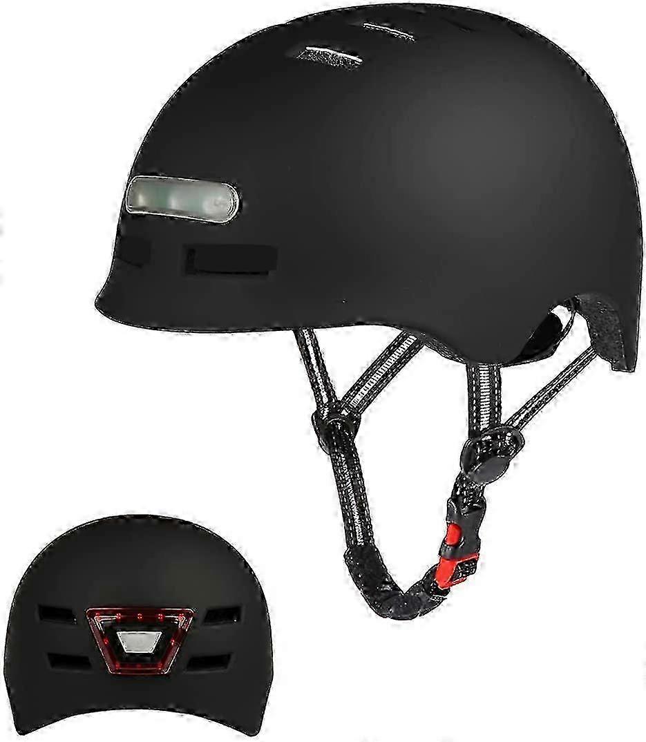 Smart LED Bike Helmet with Front & Rear Lights, 4-Mode Safety Alert, Adjustable Fit & Breathable Design, USB Rechargeable for Cycling