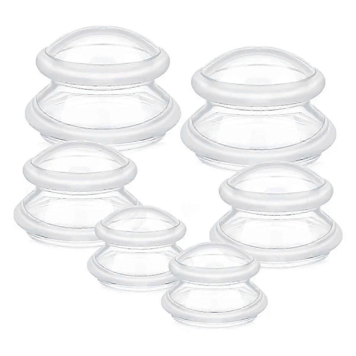 Cupping therapy set for muscle tension - 6 silicone cups