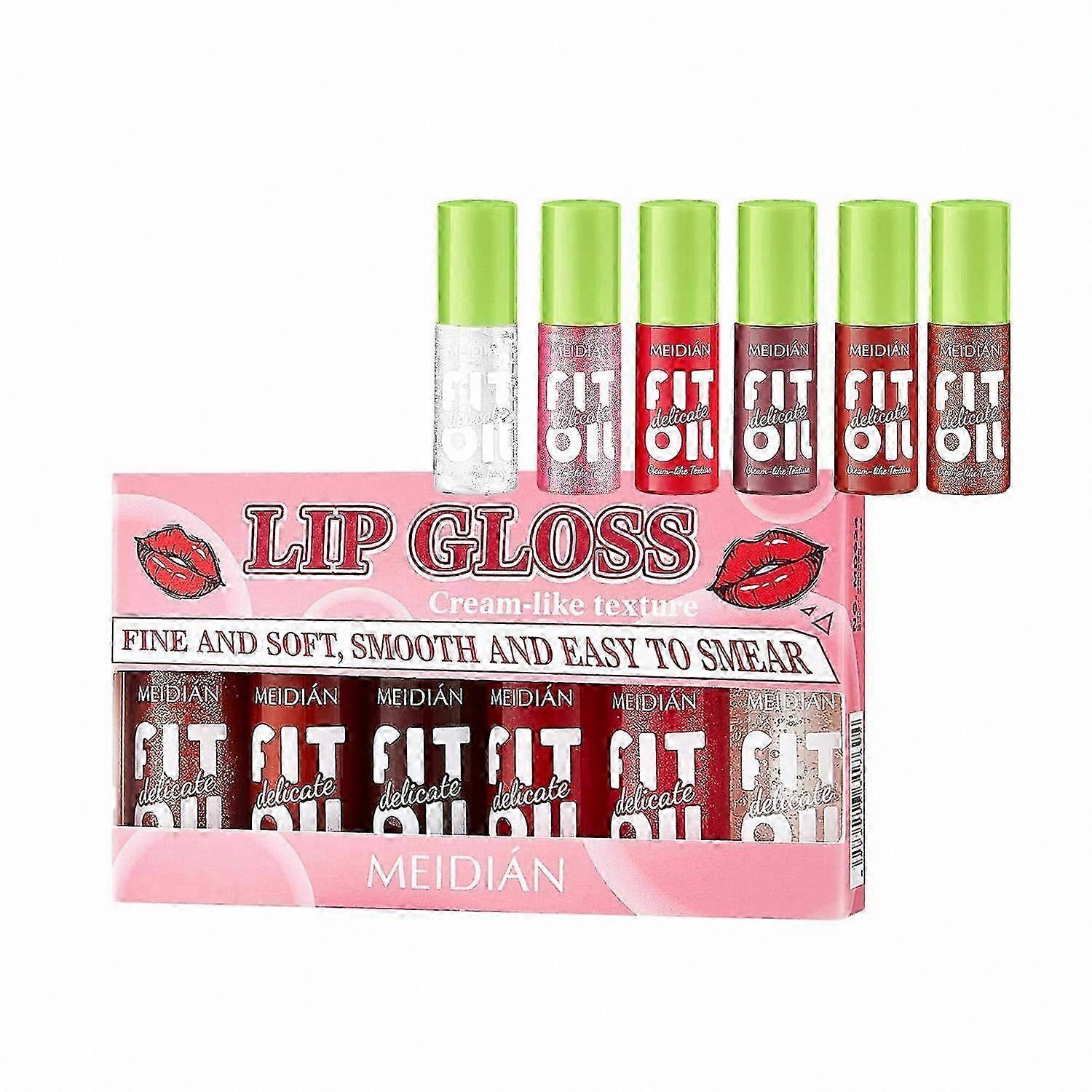 Velvet Smooth Lip Gloss Collection - 6 Vibrant Shades for Women, Moisturizing Non-Sticky Formula with Long-Lasting Glow Finish