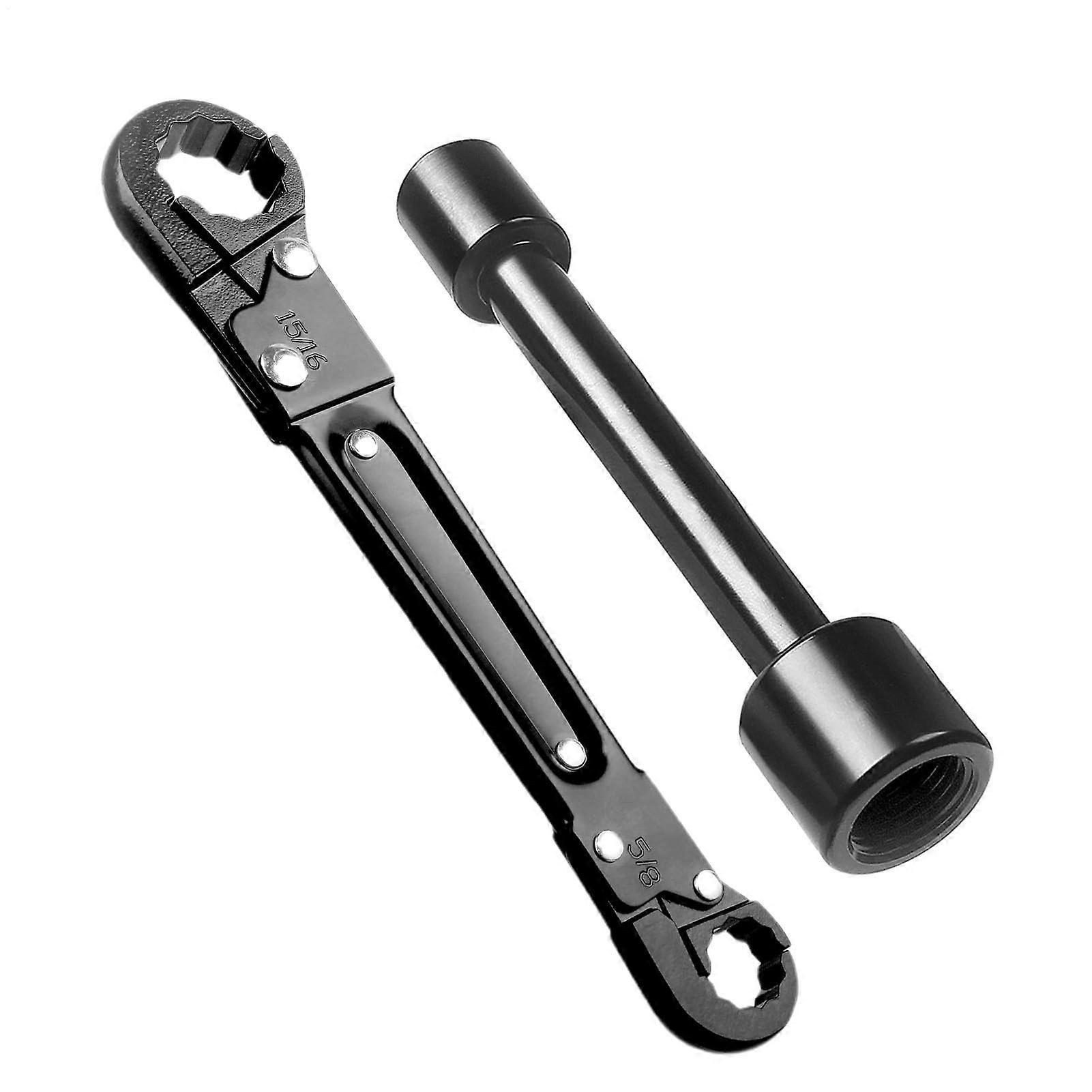 Angle Stop Wrench Set - Heavy Duty Steel Pipe Compression Wrench for Plumbing Fittings and Angle Stop Removal