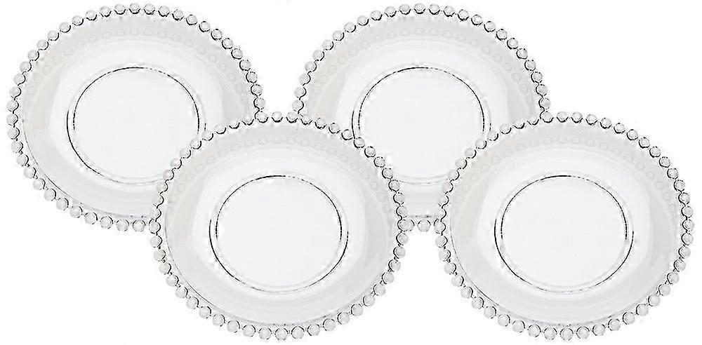4 Set Chesterfield Glass Dessert Plates