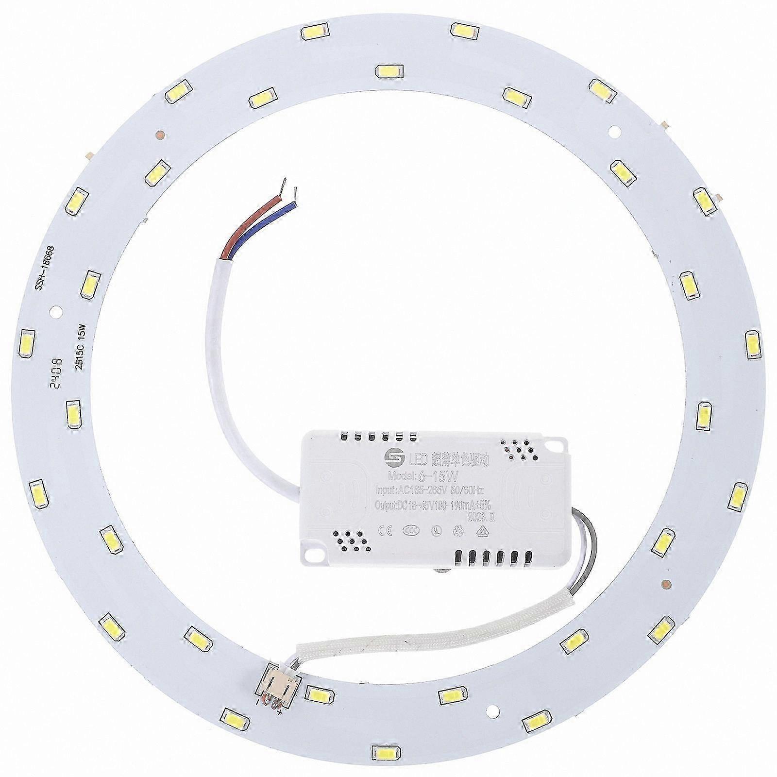 30-LED Magnetic Circular Panel Bar Lamp, 15W 220V-240V SMD 5730 Pure White Ceiling Light Fixture
